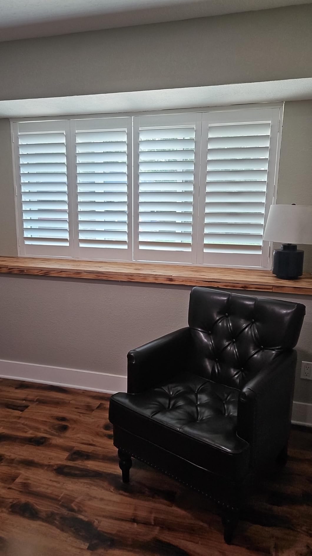 Plantation Shutters for Interior Windows,White,Faux Wood,Custom Made customer photo 2