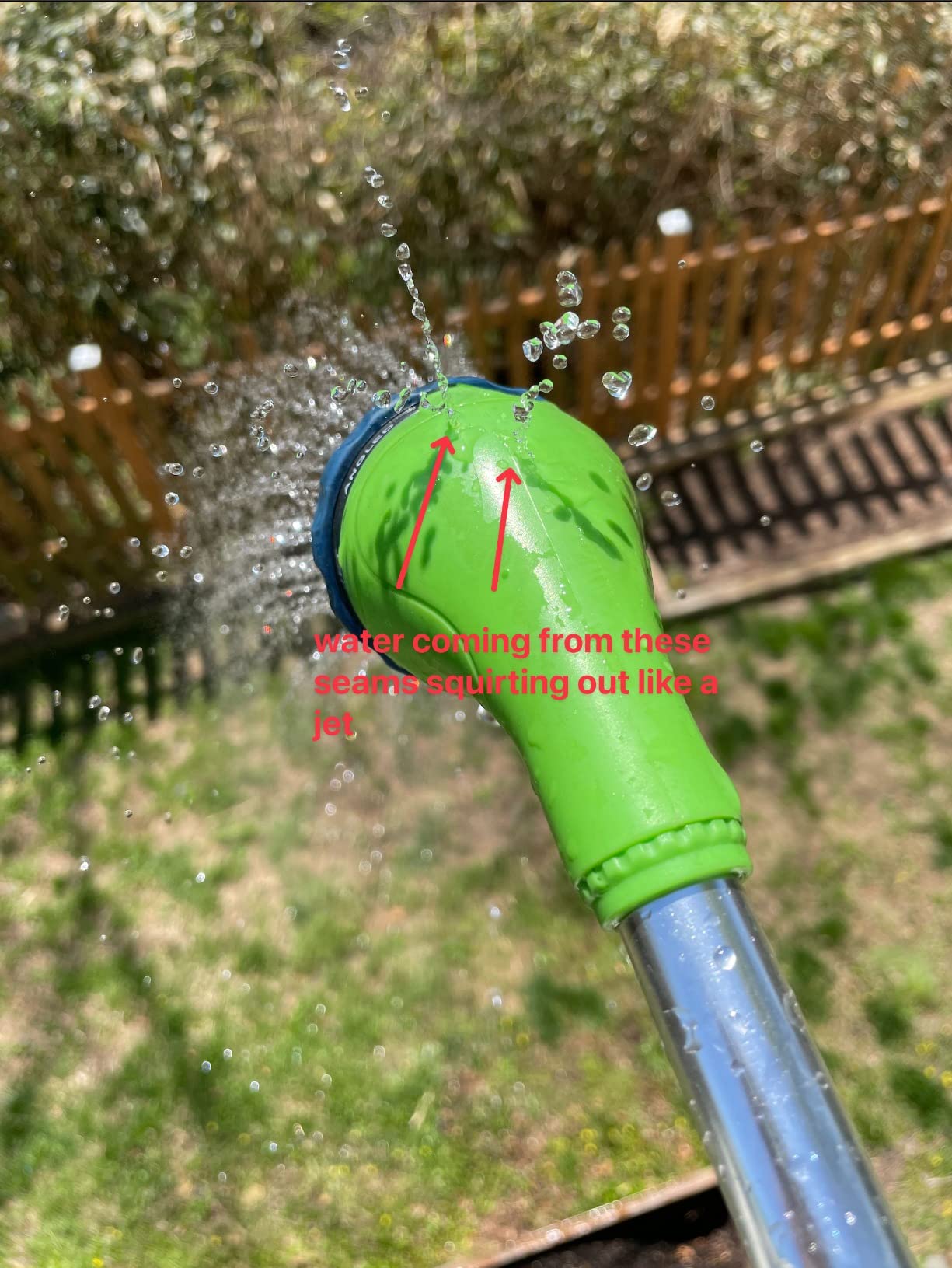GREEN MOUNT Watering Wand, Heavy Duty Garden Hose Wand with 8 Spray Patterns, 16-Inch Hose Sprayer Nozzle with Flow Control, Ideal for Lawn and Garden Use, Bronze customer photo 1