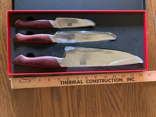SHAN ZU Japanese Knife Set 3 PCs, 10Cr15Mov High Carbon Stainless Steel customer photo 2