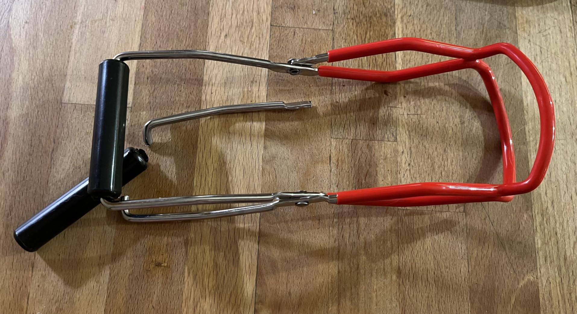 Canning Jar Lifter Tongs, Stainless Steel Jar Lifter with Rubber Grips, Canning Tools, Canning Supplies for Home Kitchen, Red customer photo 2