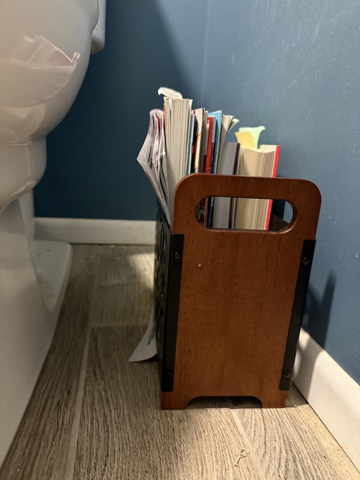 Magazine Holder,Wood Magazine Rack,Rustic Magazine File Holder customer photo 1