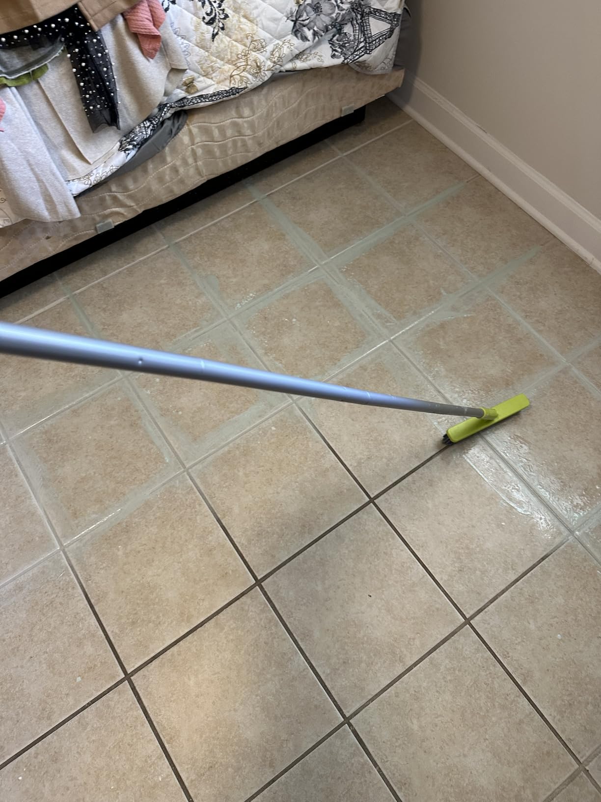 16-Inch Push Broom Outdoor with Rubber Squeegee and 58