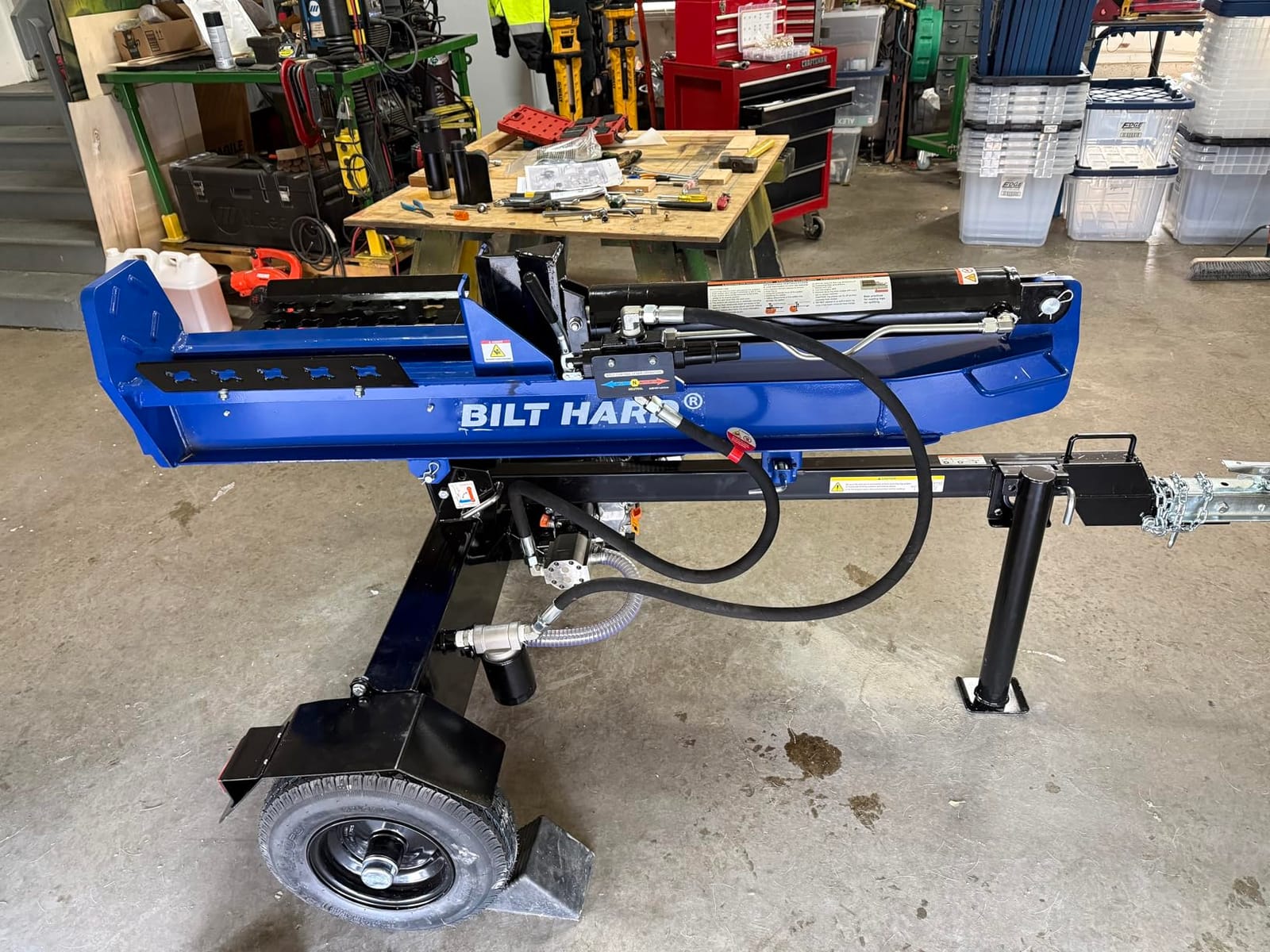 BILT HARD 40-Ton Gas Powered Log Splitter, Horizontal/Vertical Full Beam Wood Splitter with Auto Return, 4-Cycle 389cc OHV Engine, 2 Stage Gear Pump, Gas Firewood Splitting Wood Machine customer photo 1