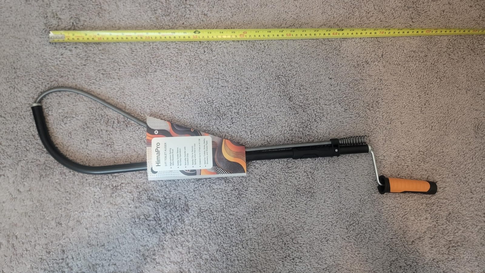HimaPro Professional Toilet Auger/Closet Auger, 3 Feet Pipe Snake customer photo 1