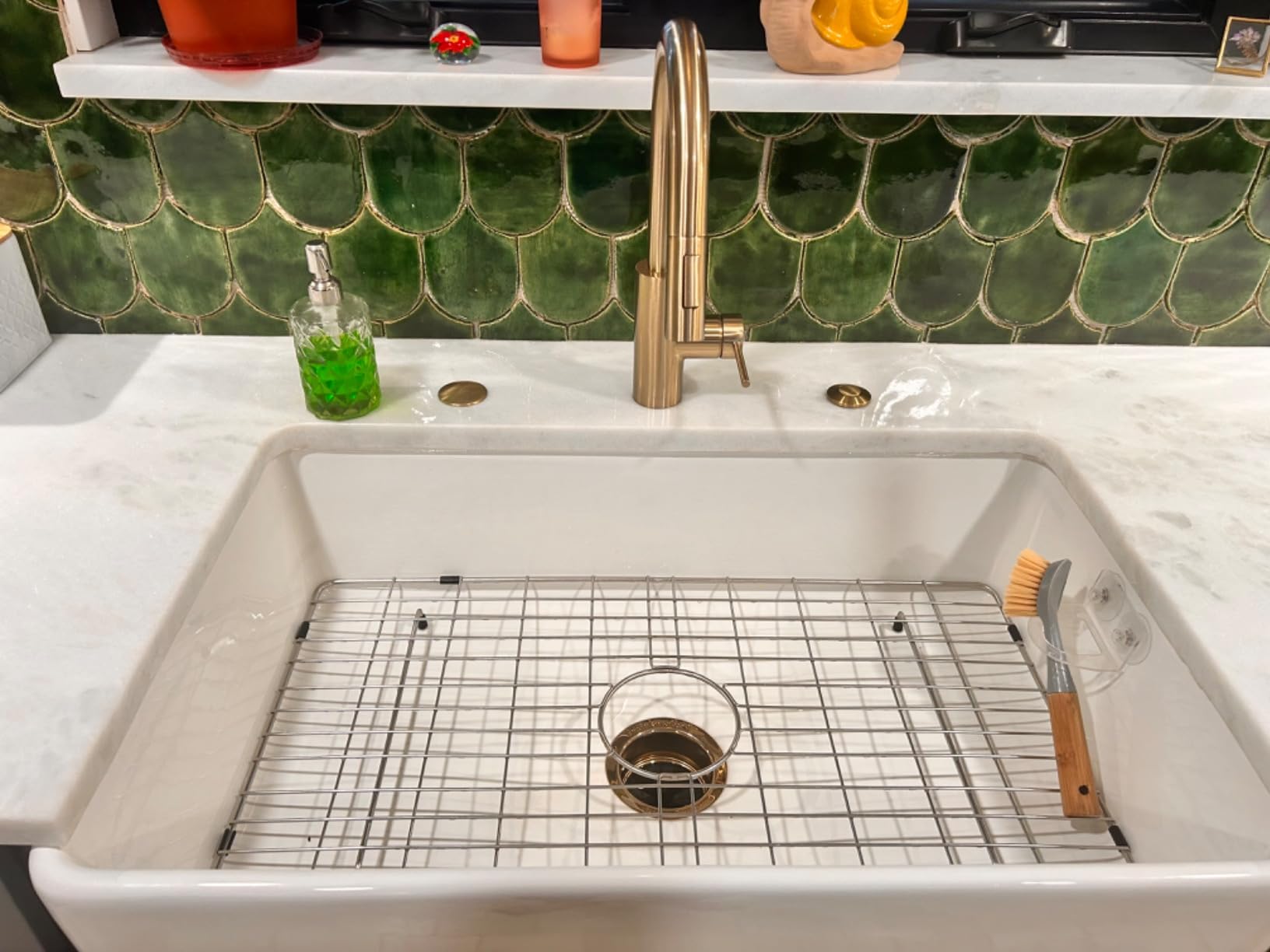 Lordear 33 Inch White Farmhouse Sink Solid Fireclay customer photo 1