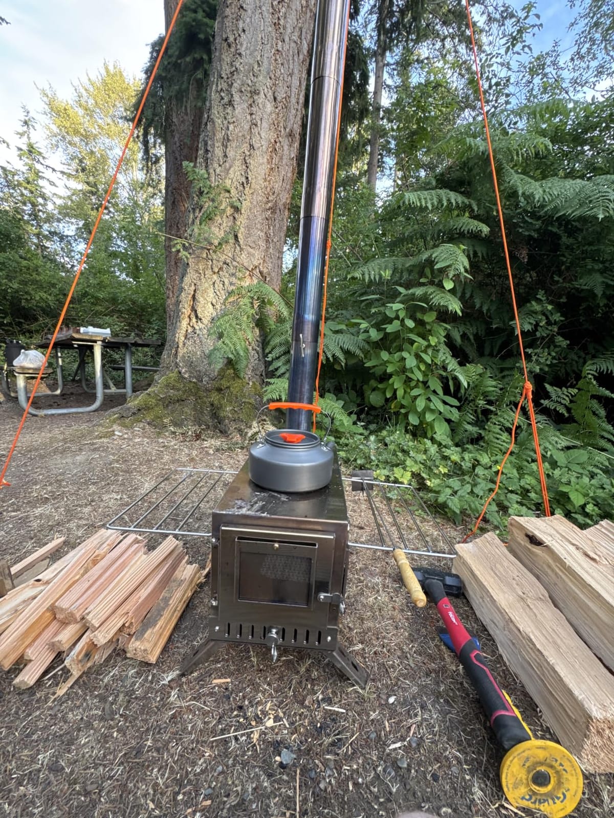 unho Stainless Hot Tent Stove Crack-Resistant Ceramic Glass Outdoor camping customer photo 1
