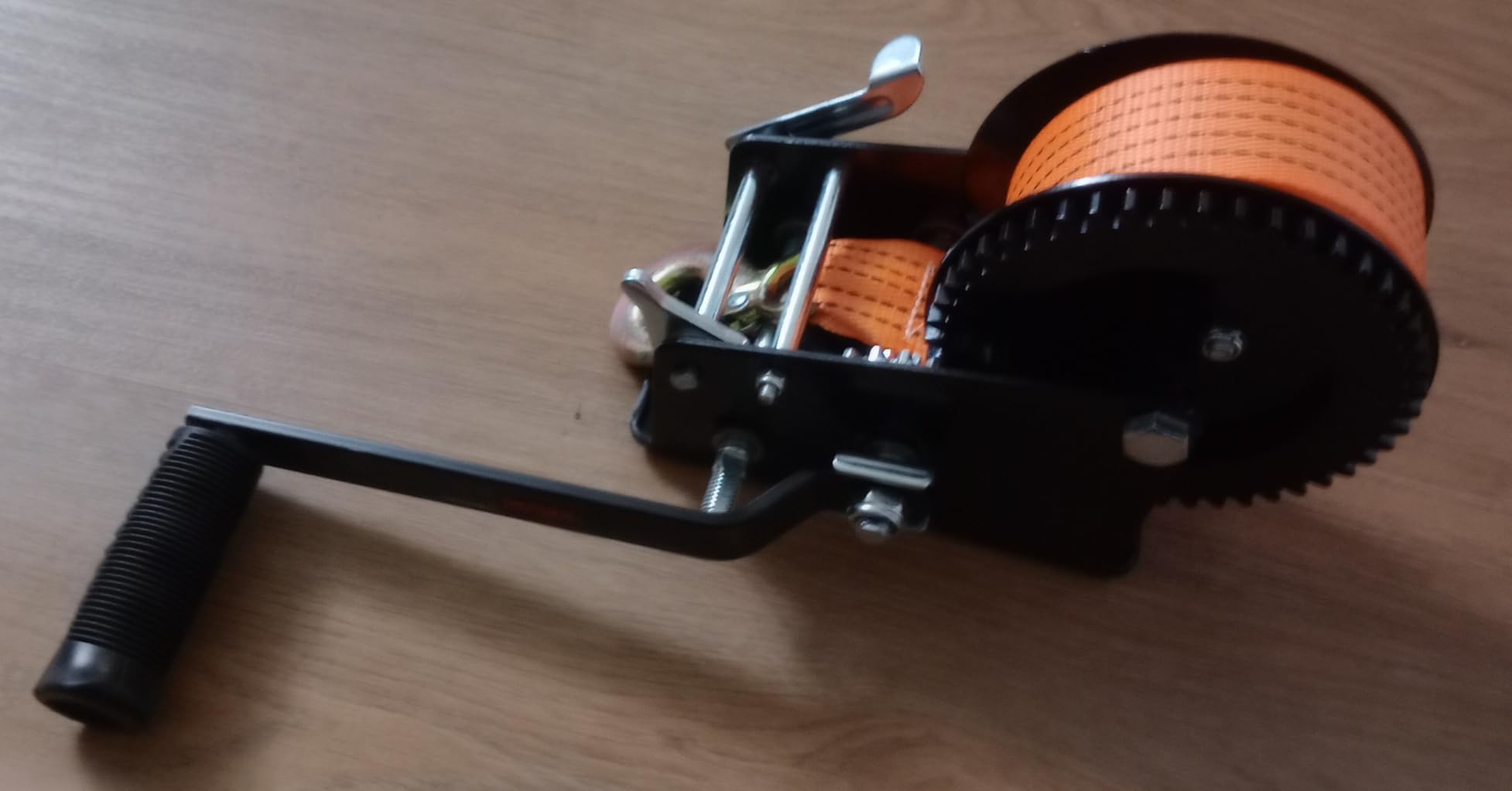 Kolvoii 3500 lb Boat Trailer Winch, 33 ft Strap, 2-Speed 4:1/8:1, Blue customer photo 2