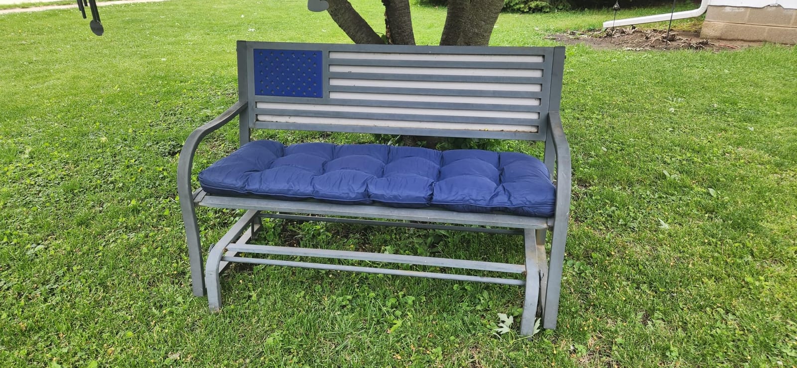 IPYNBAP Outdoor Bench Cushion, 48x18x5 Inch, Navy Blue customer photo 2