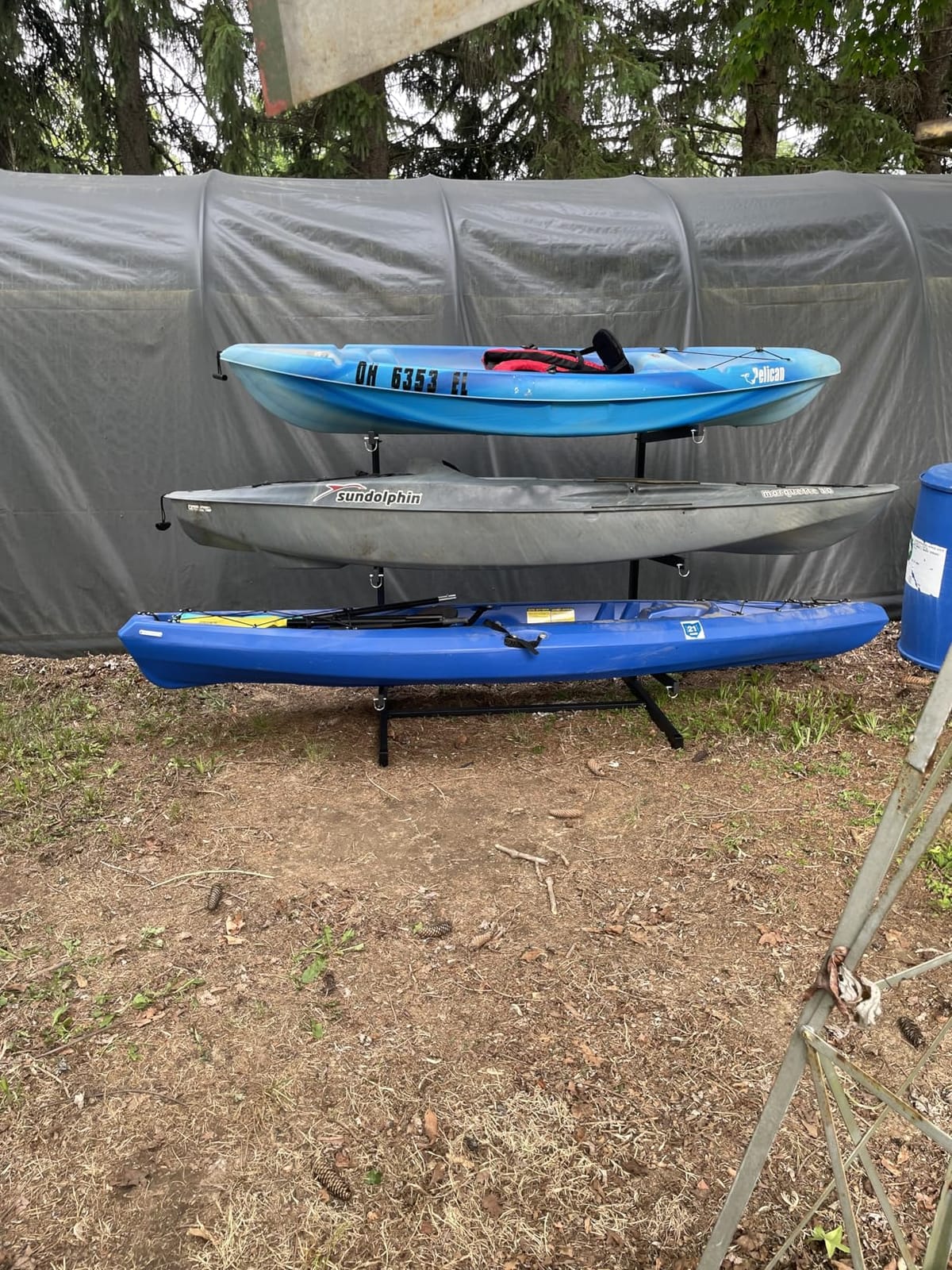 JY PERFORMANCE Kayak Storage Rack, 2/3/4 Level Kayak Rack for Garage, Freestanding Steel Stand customer photo 2