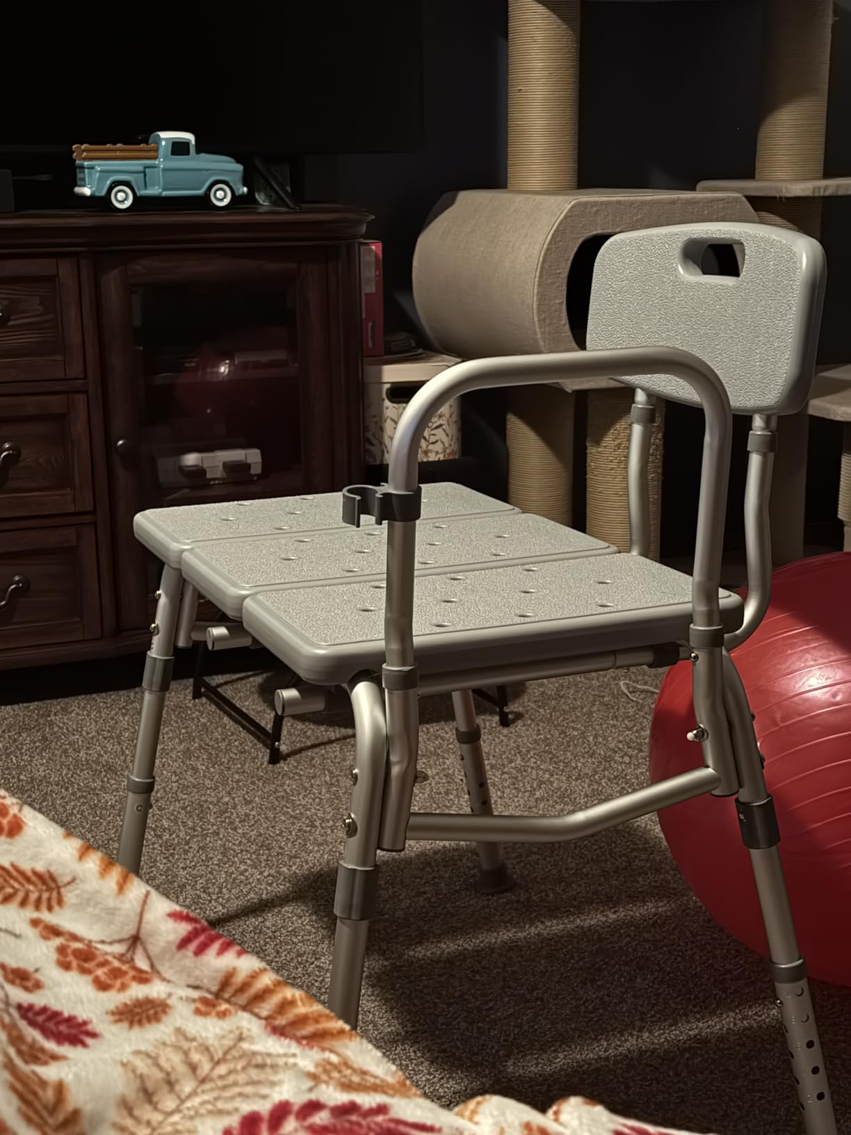 HOMLAND Tub Transfer Bench with Backrest for Bathtub, Height Adjustable customer photo 2