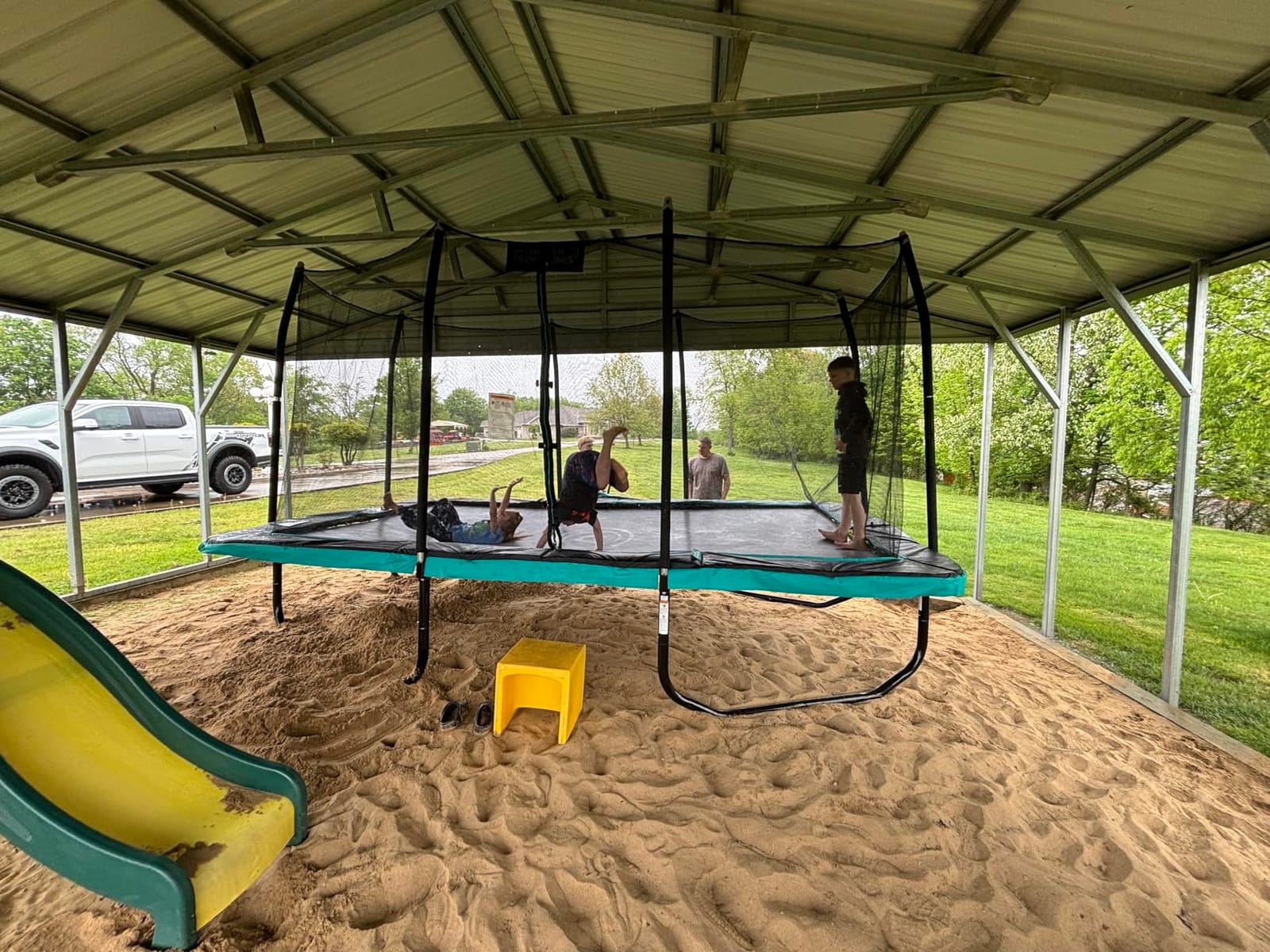 Skywalker Signature Series Trampoline with Enclosure | Black Powder-Coat Frame, Patented No-Gap Enclosure, XPE Safety Foam, Thicker Spring Pad, Storage Bag customer photo 2