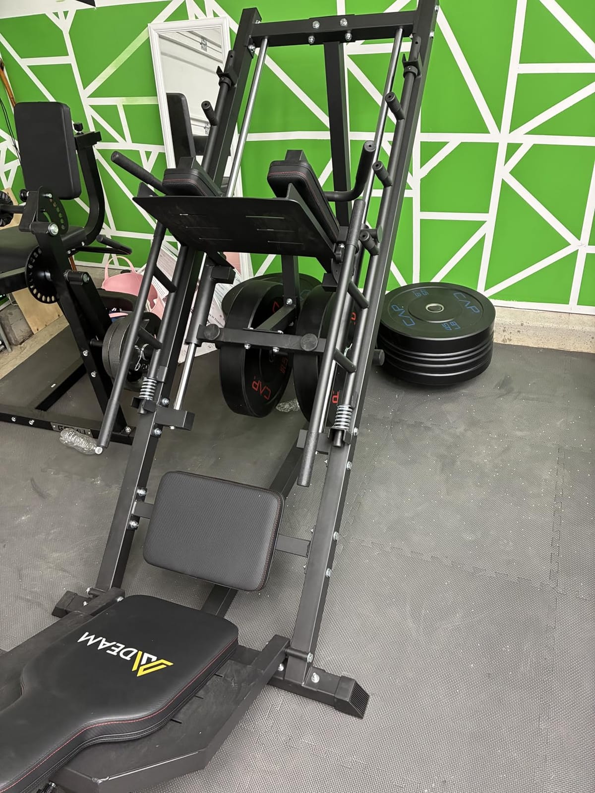 Mdeam Leg Press Hack Squat Machine,Leg Press Machine with Linear Bearing customer photo 1