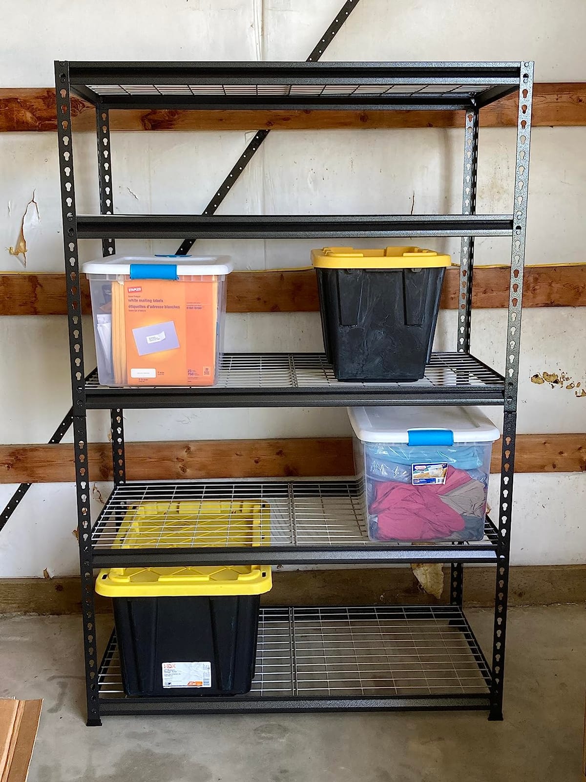 WORKPRO 5-Tier Adjustable Metal Shelving, 4000LBS Capacity, 72”Hx36”Wx18”D customer photo 1