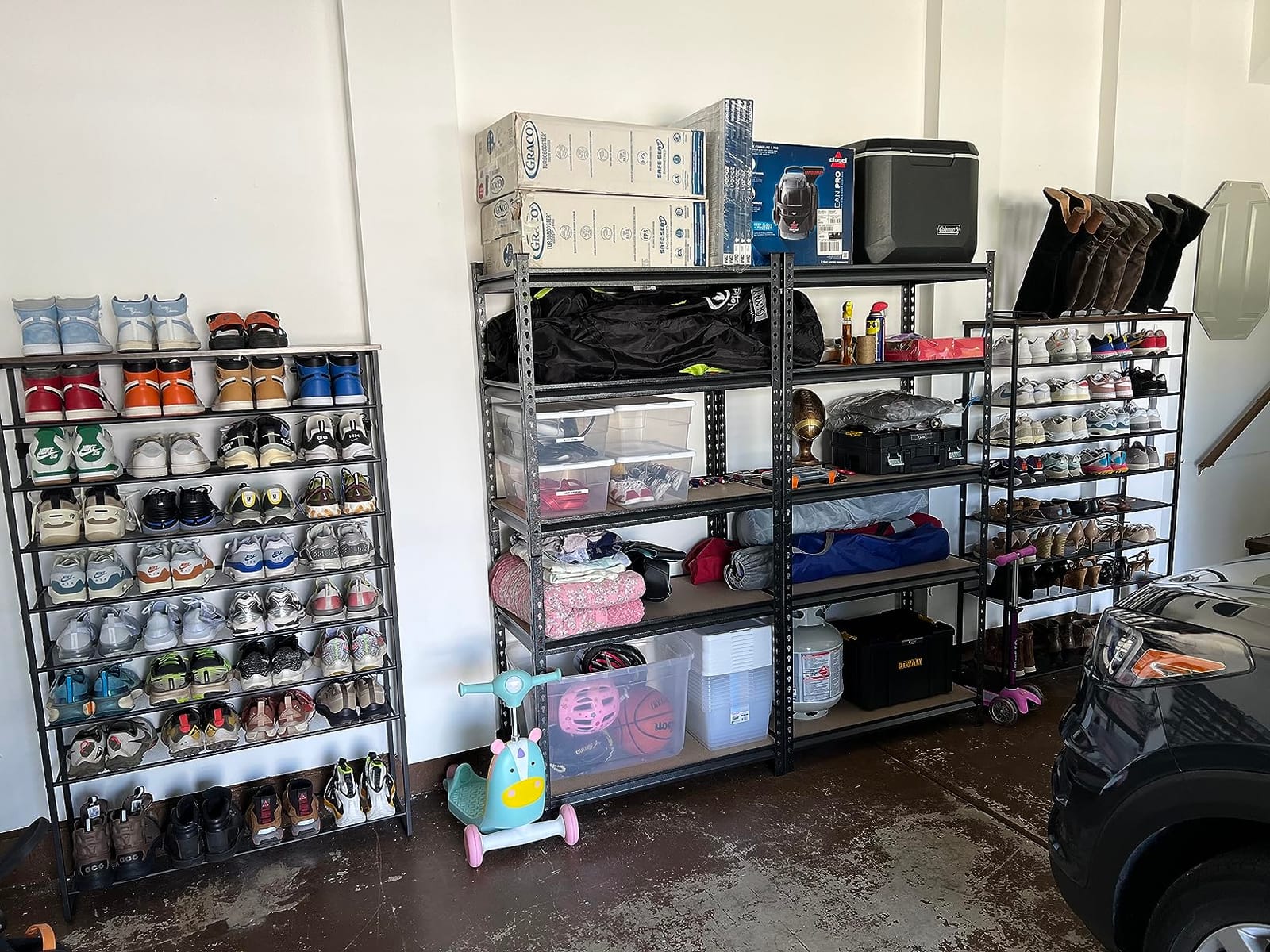 WORKPRO 5-Tier Adjustable Metal Shelving, 4000LBS Capacity, 72”Hx36”Wx18”D customer photo 2