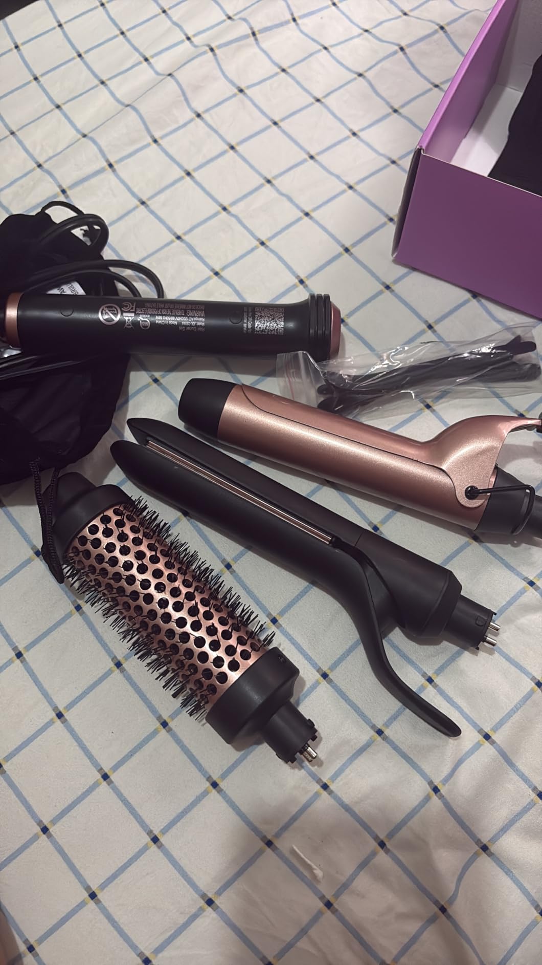 Wavytalk 3 in 1 Curling Wand Set with Heated Round Brush, Versatile Styling customer photo 2