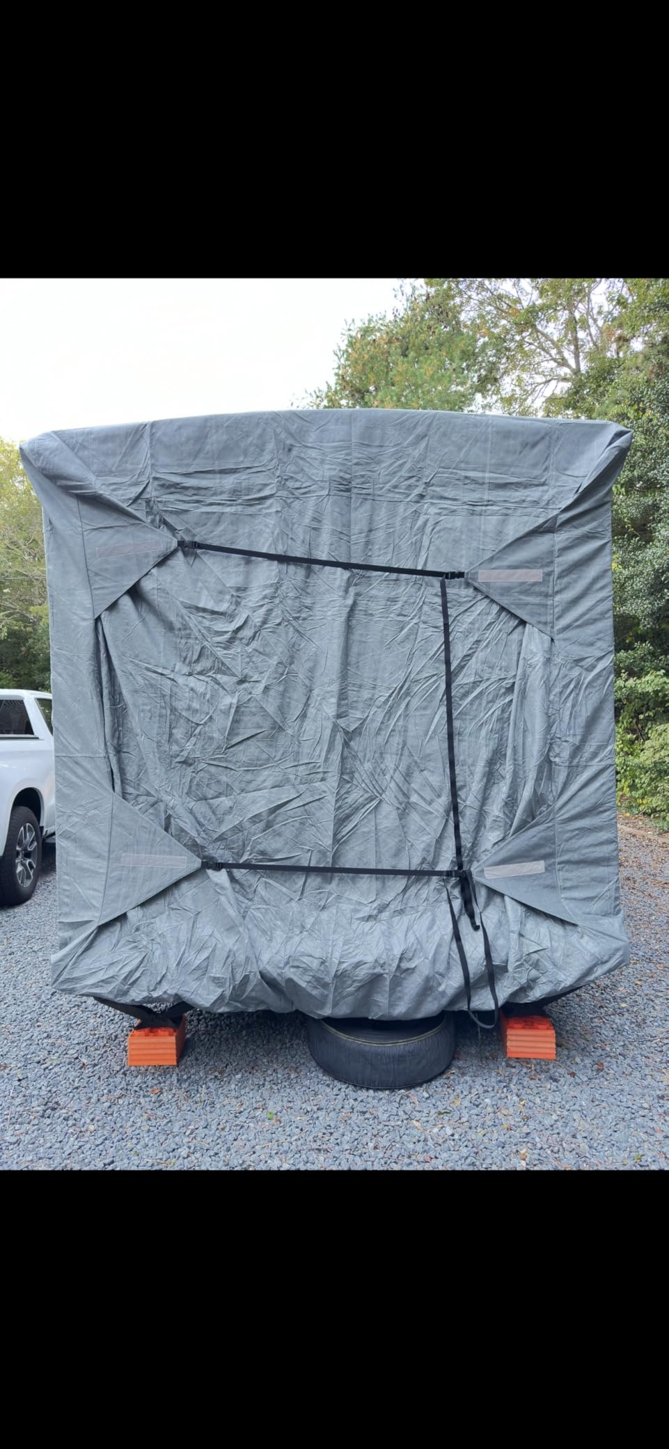 Mofeez RV Cover, 24-27ft Travel Trailer Cover, Heavy Duty 7 Layer Top Anti-UV Windproof Waterproof Camper Toy Hauler Cover with Tire Cover, Gutter Cover, Jack Cover customer photo 2