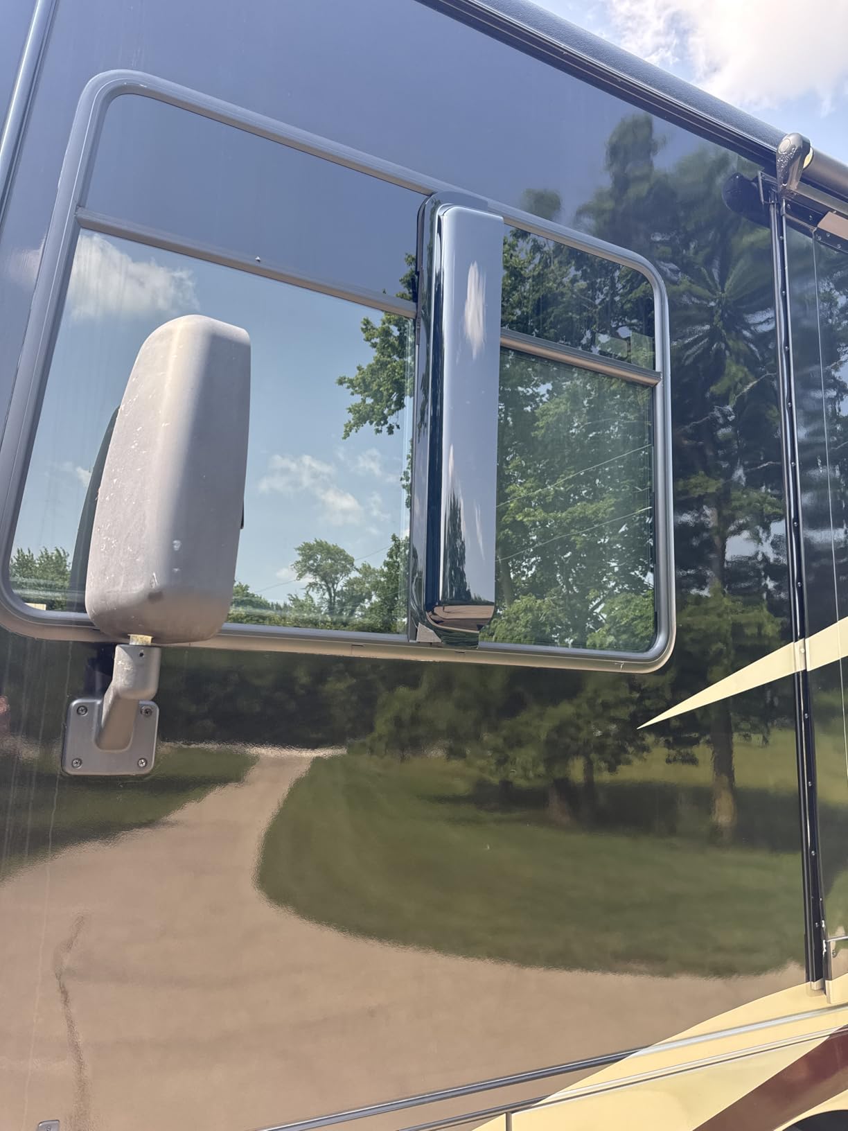 RV Window Rain Deflector & Sun Blade, RV Window Blade Rain Guard | Sunroof Deflector Fits 24 inch Wide Camper Sliding&Vertical Windows,Deflects Rain and Sun Protection for Camper Van Windows customer photo 2