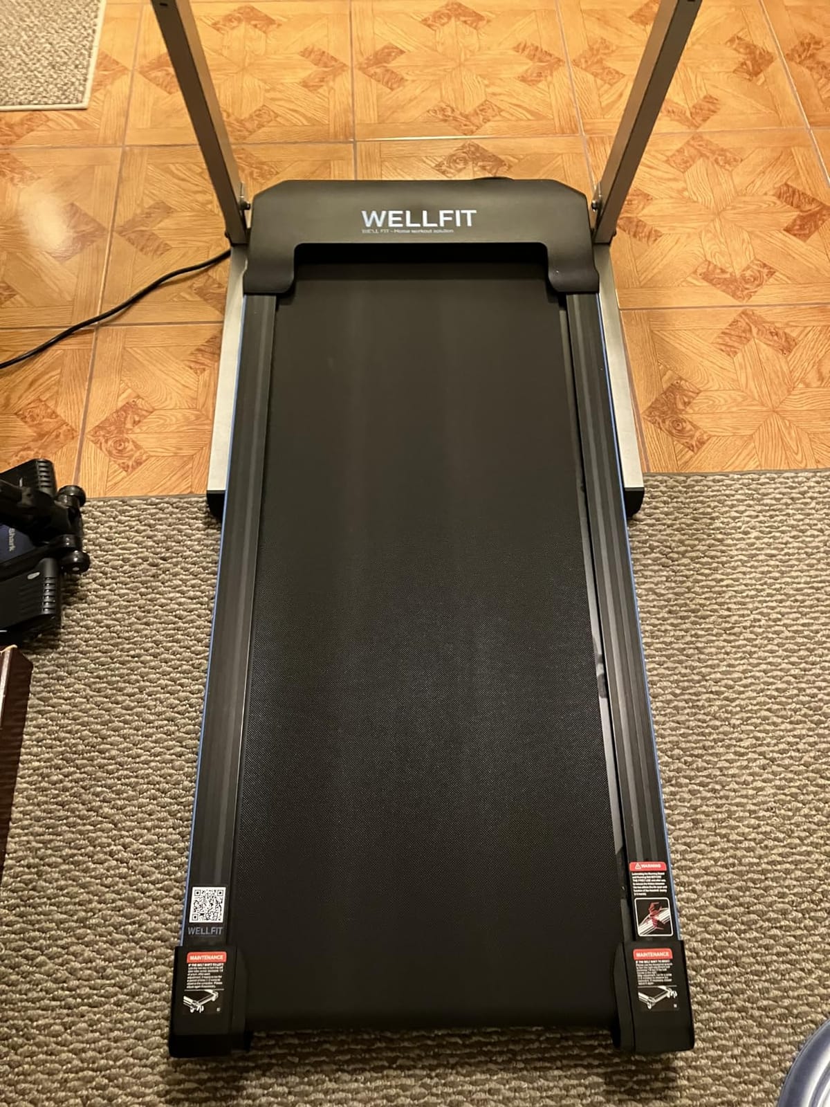 Home Treadmill 400+LB Capacity, WELLFIT 4.0HP Heavy Duty Treadmill Foldable | Small Commercial Treadmills with 15% Auto Incline, Climb Running, with Safety Handrail, Wide Belt 18*43 in, 95% Pre-installed customer photo 2