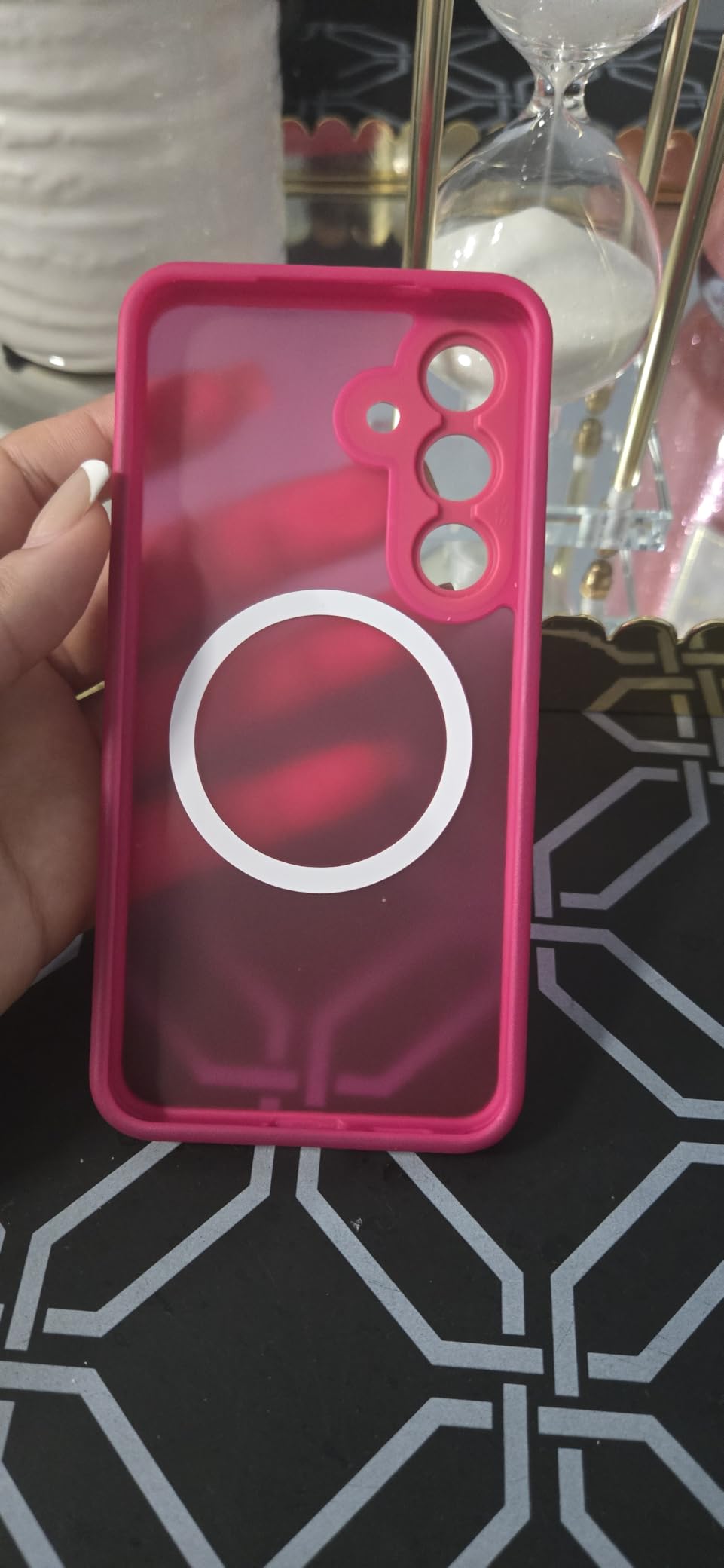 CANSHN Magnetic Shockproof for Samsung Galaxy S24 Ultra Case Clear customer photo 2