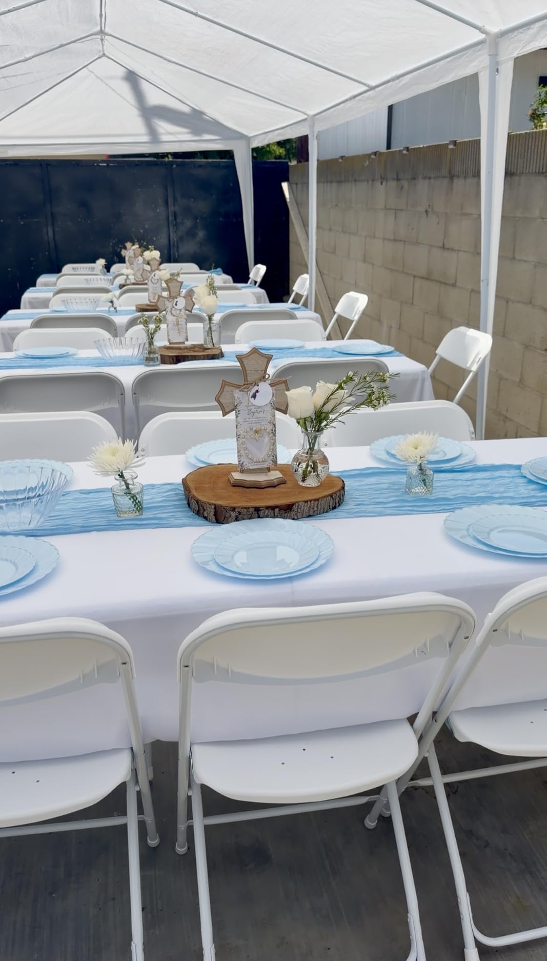 10 Pack Dusty Blue Cheesecloth Table Runner 17x108 Inch Boho Gauze Cheese Cloth Table Runners for Wedding Party Baby Shower Birthday Home Decor customer photo 1