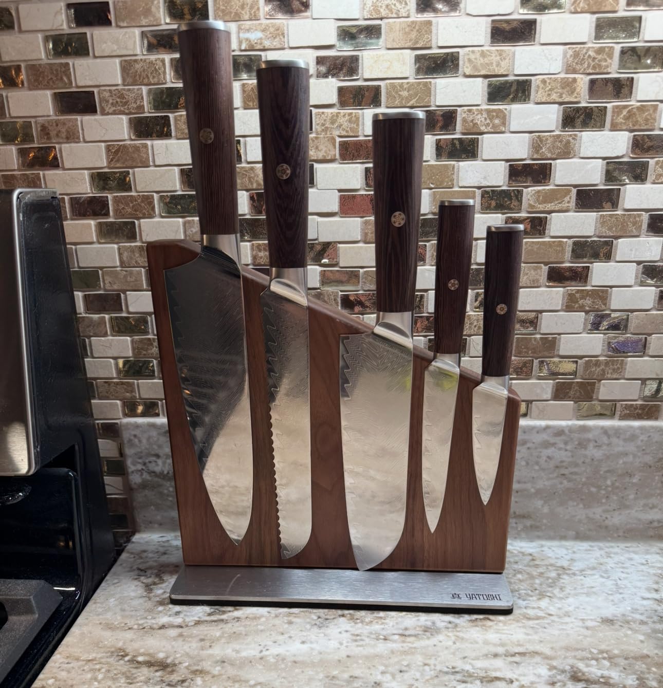 Yatoshi Professional Kitchen Knife Set, 15 Pieces, High Carbon Stainless Steel, Ergonomic Handle customer photo 2