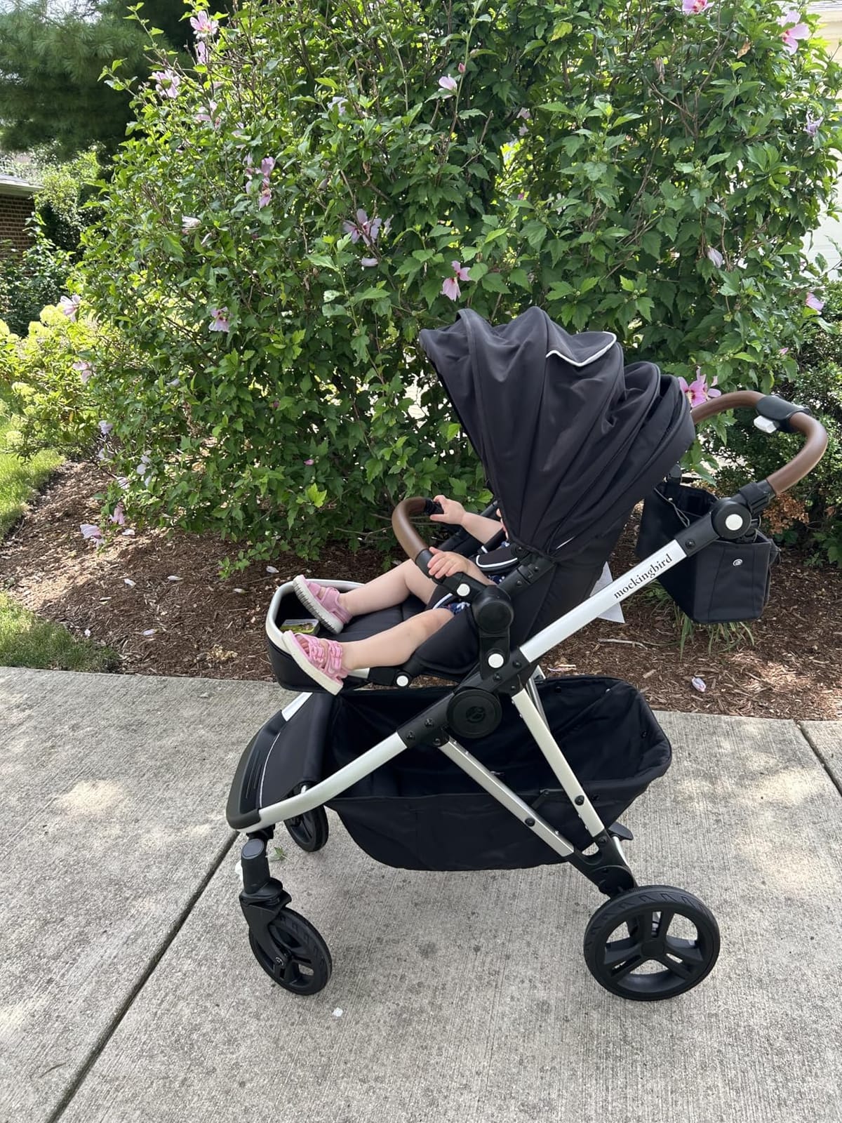 Mockingbird 3.0 Single-to-Double Convertible Stroller, Black Windowpane customer photo 2