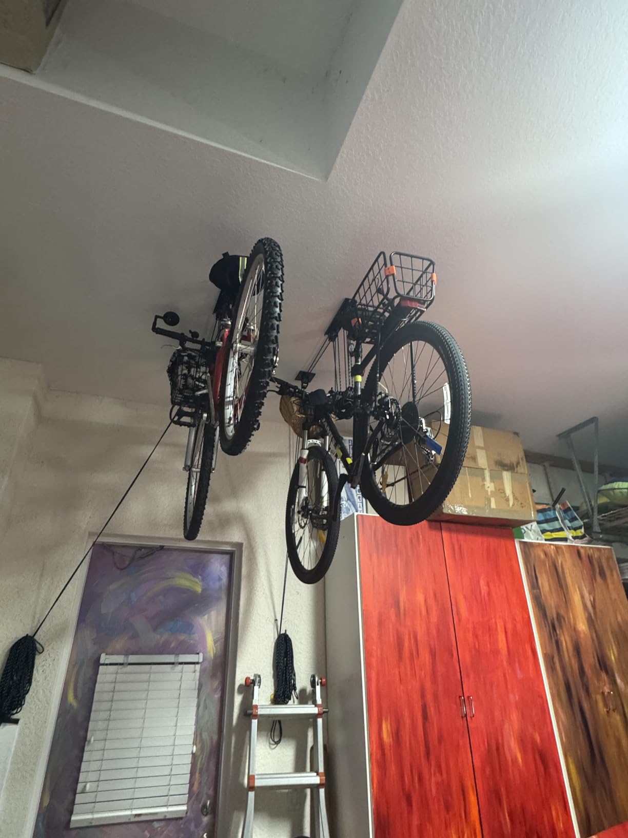 StoreYourBoard Bike Hoist for Garage Ceiling, Pulley Lift System, No Slip customer photo 1