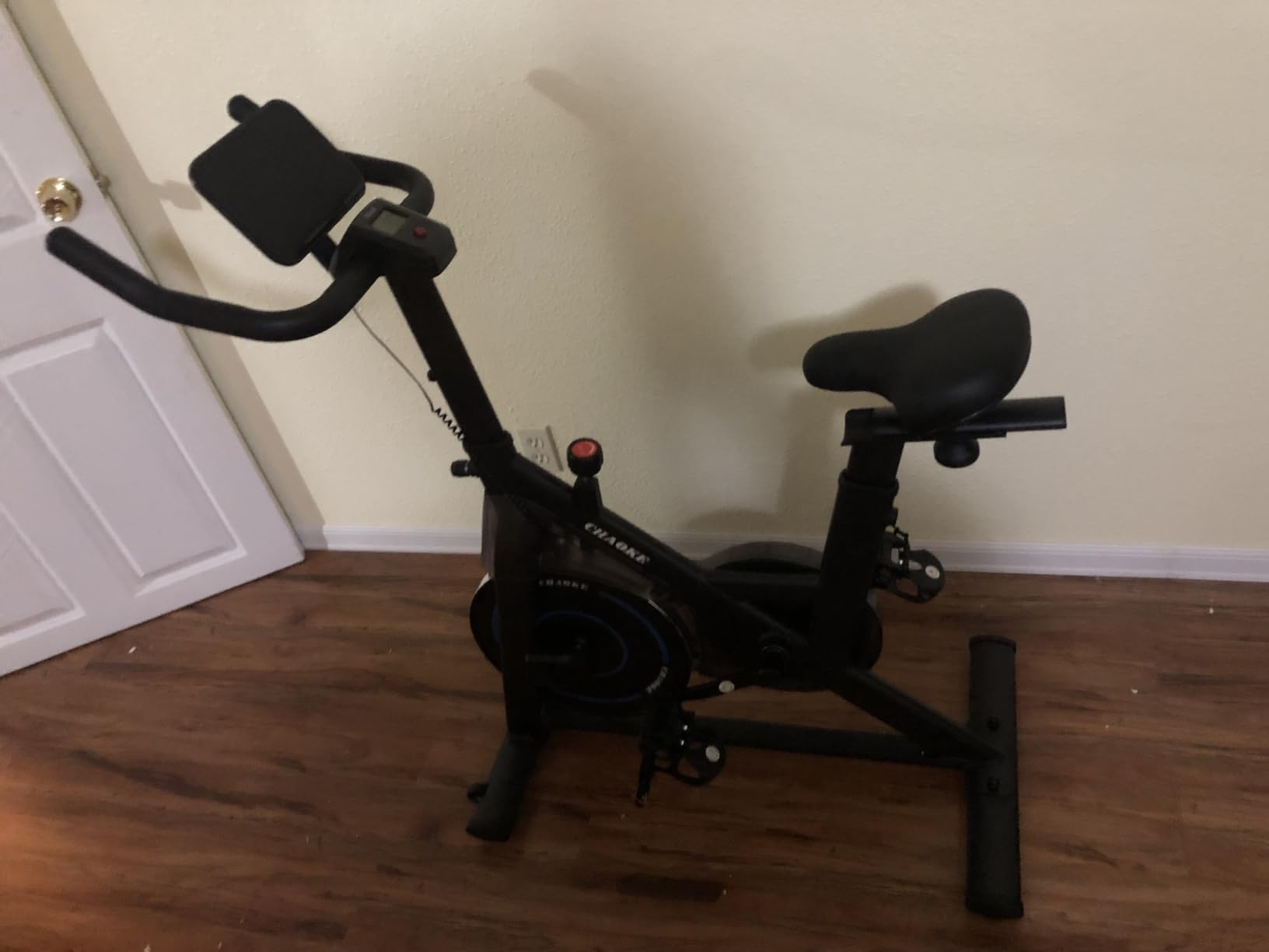 Exercise Bike, CHAOKE Quiet Adjustable Magnetic Resistance Stationary Bike for Home Cardio with App Compatible, 300LB Weight Capacity Indoor Cycling Bike with Comfortable Seat & Digital Display customer photo 1