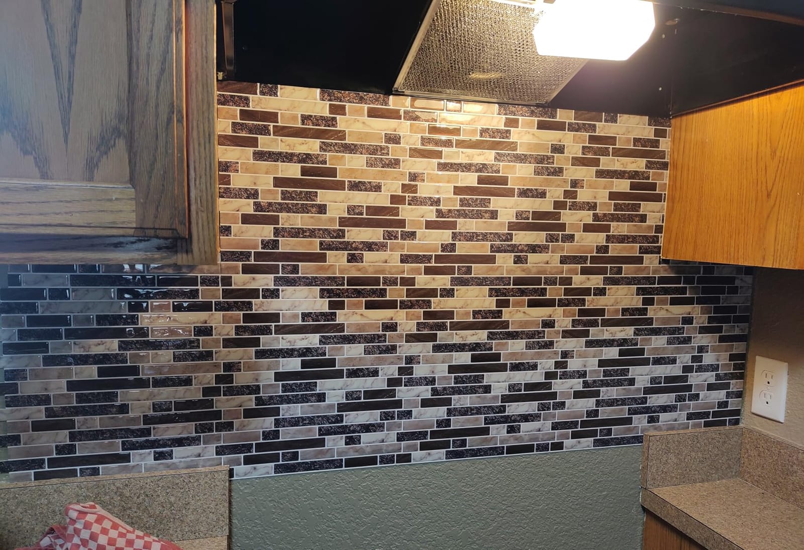 Peel and Stick Backsplash 3D Self Adhesive Wall Tile Brown 10 Sheet customer photo 1