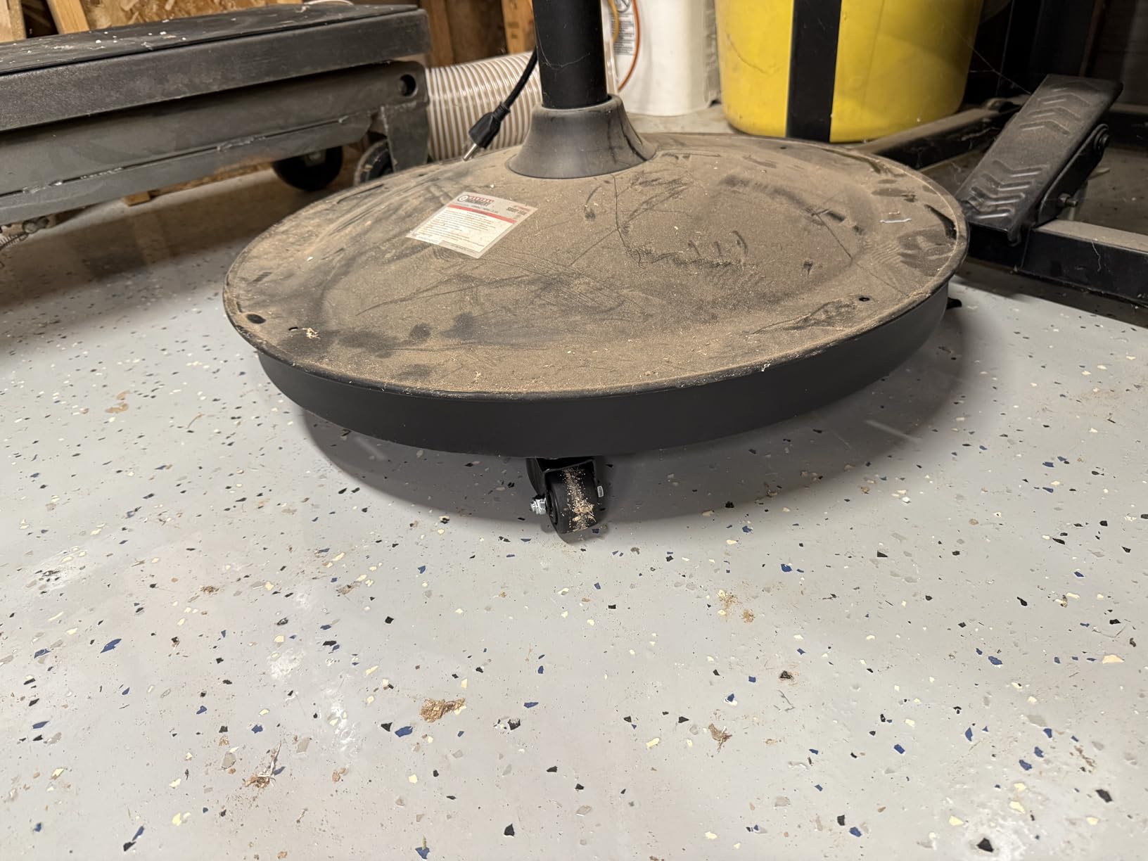 Heavy Duty 55 Gallon Drum Dolly – 2000LB Capacity, Anti Rollover Design with 4 Swivel Casters & 2 Brakes, Double Fork Style for Warehouse/Industrial Use (Black) customer photo 2