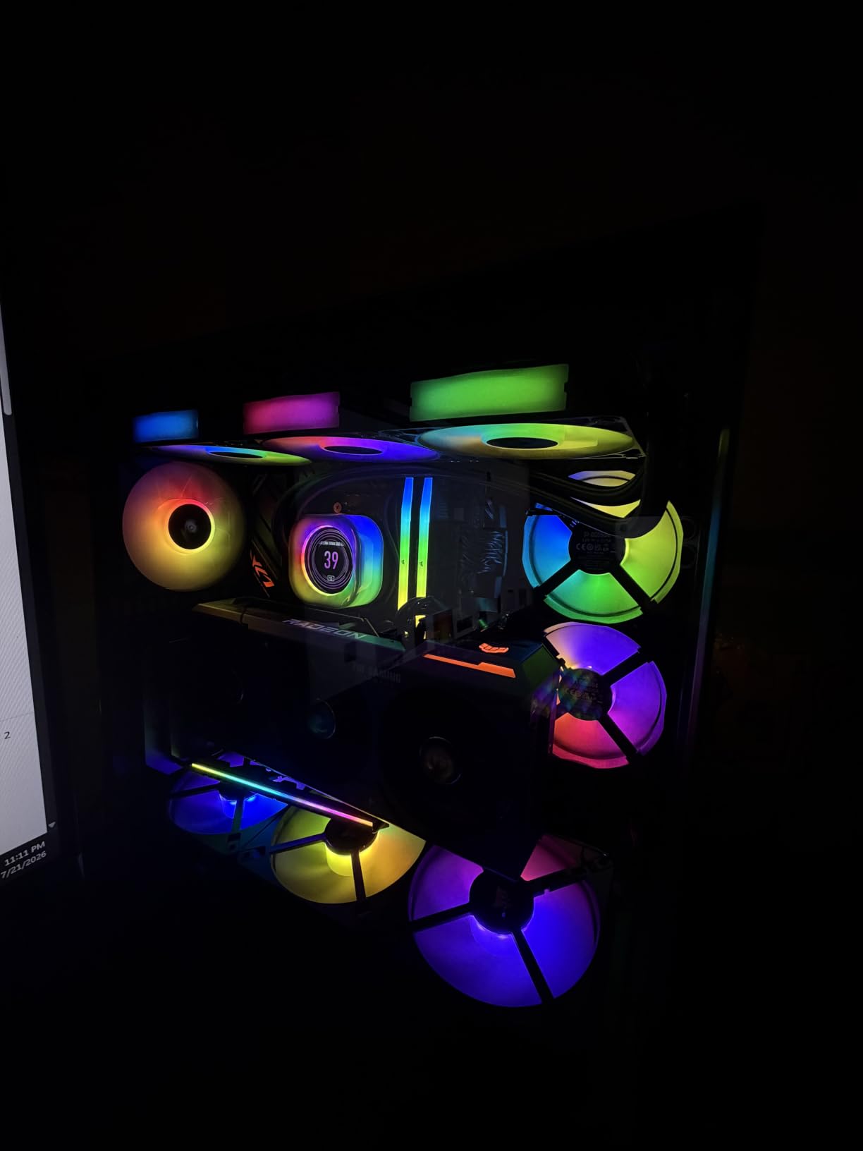 Lian Li O11D Mini V2 Flow ATX PC Case with 5 Non-RGB Reverse Fans, Black customer photo 1