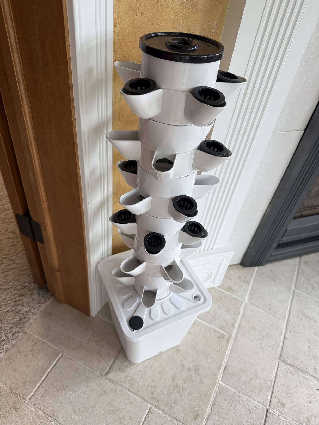 Vertical Hydroponics Growing System Kit, Indoor Outdoor Gardening System Kits, Herb & Fruits Growing Hydroponic Tower, 6 Layers (36 Pods) customer photo 1