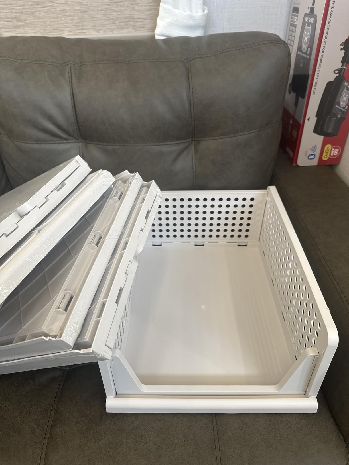 CTSNSLH 5 Pack Closet Organizers Stackable Storage Box customer photo 2
