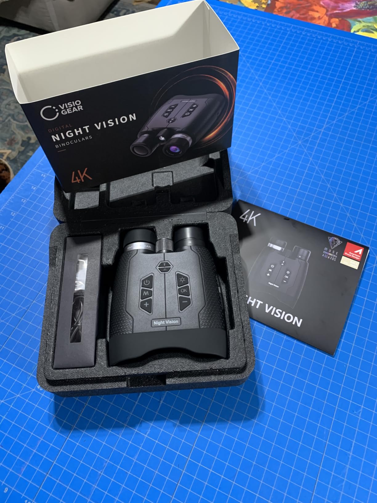 VISIOGEAR 4K Night Vision Binoculars for Adults - Night Thunder X3 | Night Vision Goggles with AI Color Boost Mode, 40MP Photos, 2000 ft Range, 5000mAh Battery, 32GB Card for Wildlife & Camping customer photo 2