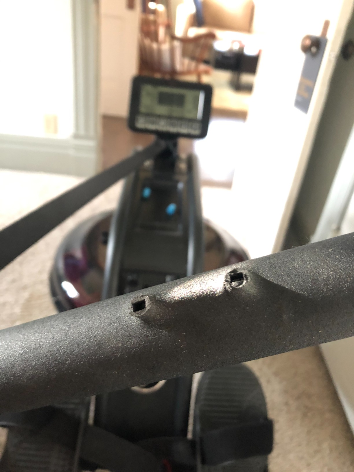 Sunny Health & Fitness Premium Water Rower w/Intensive Dynamic Real-Time Resistance, 300 LB Capacity Flip-able Rowing Machine for Home Training, Optional Free SunnyFit App Connection customer photo 1