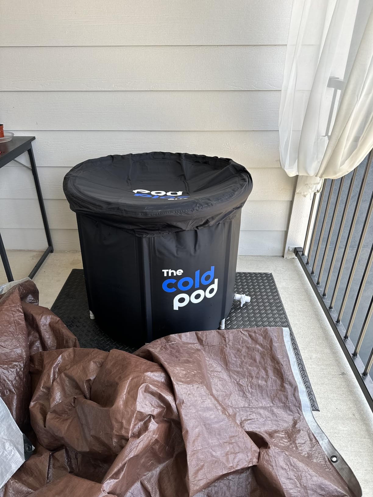 The Cold Pod Cold Plunge Tub: 85 Gal Round Tub with Full-Wrap UV-Reflective Insulation Cover Bundle for Indoor & Outdoors Use - Portable Ice Bath Tub for Athletes&Crossfitters &Wim Hof Enthusiasts customer photo 1