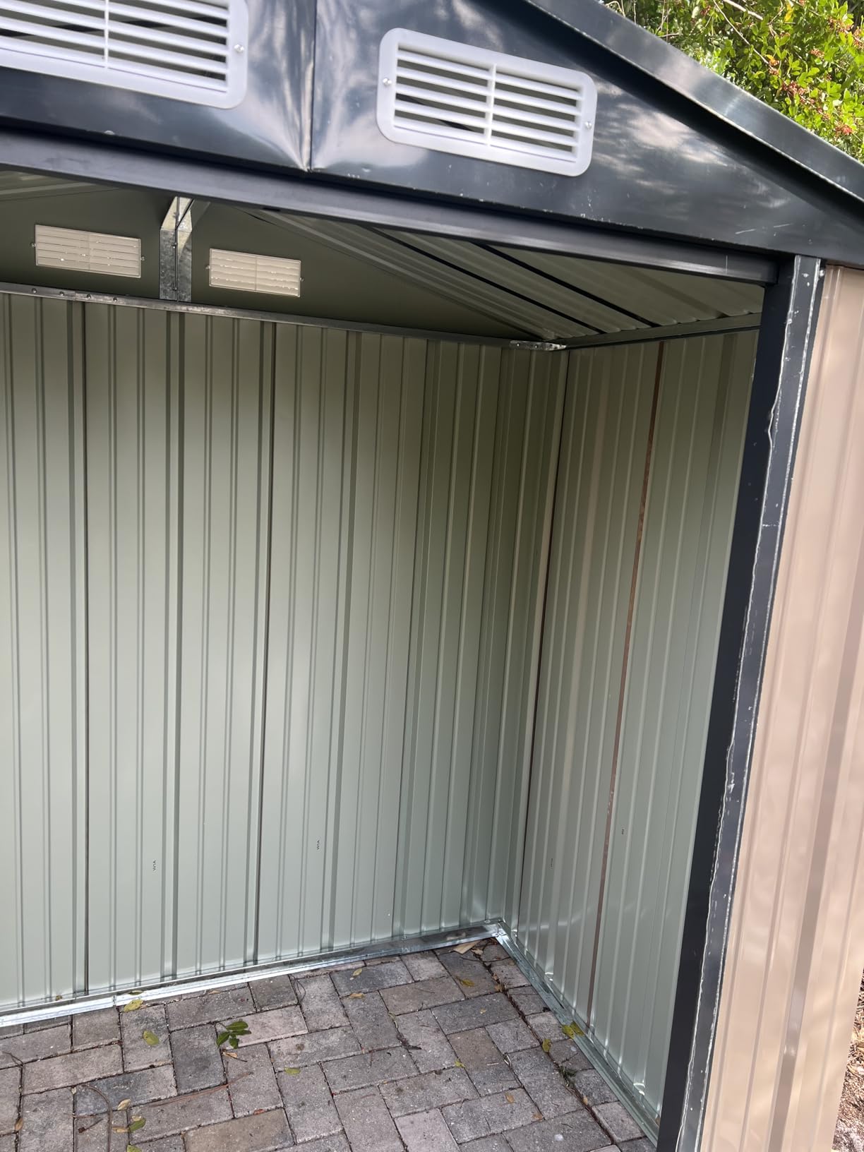 Aoxun 6x4 FT Shed Outdoor Storage Shed, Black customer photo 2