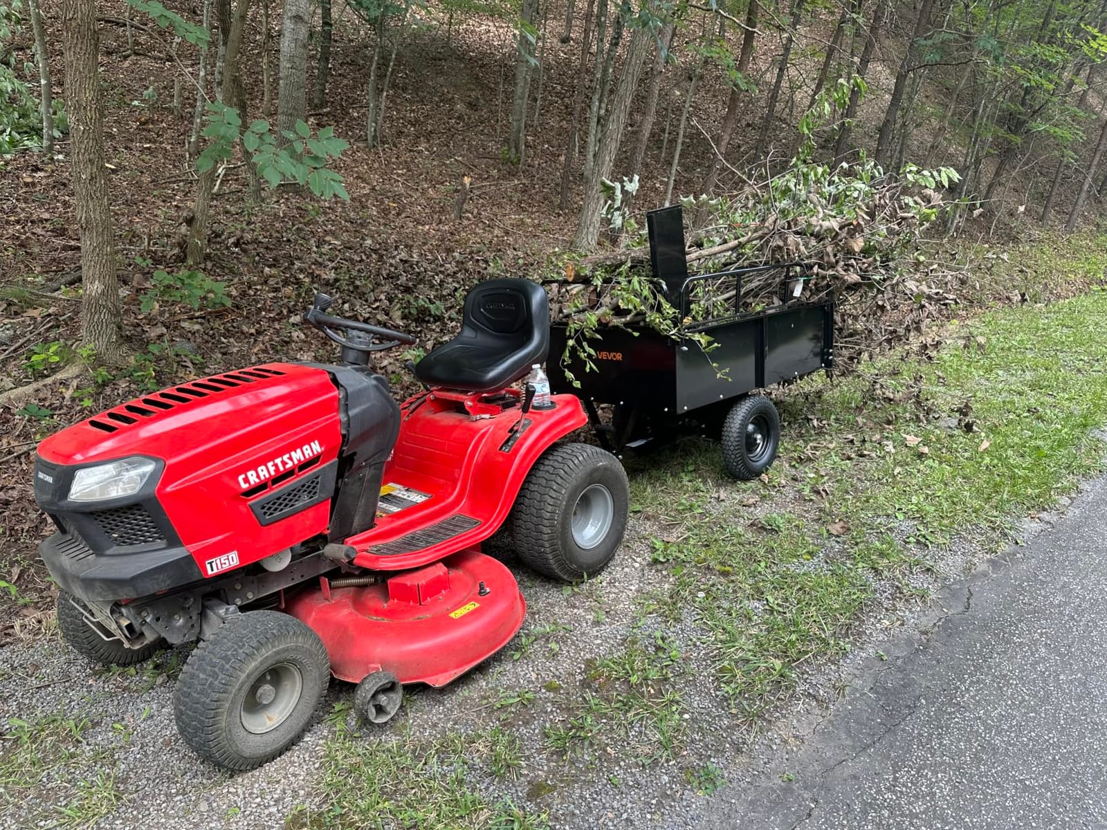 VEVOR 10 Cu.Ft. & 500lbs ATV Trailer Dump Cart Tow Behind, Heavy Duty Utility UTV Trailer, Tow Behind Steel Yard Dump Wagon Cart with 14