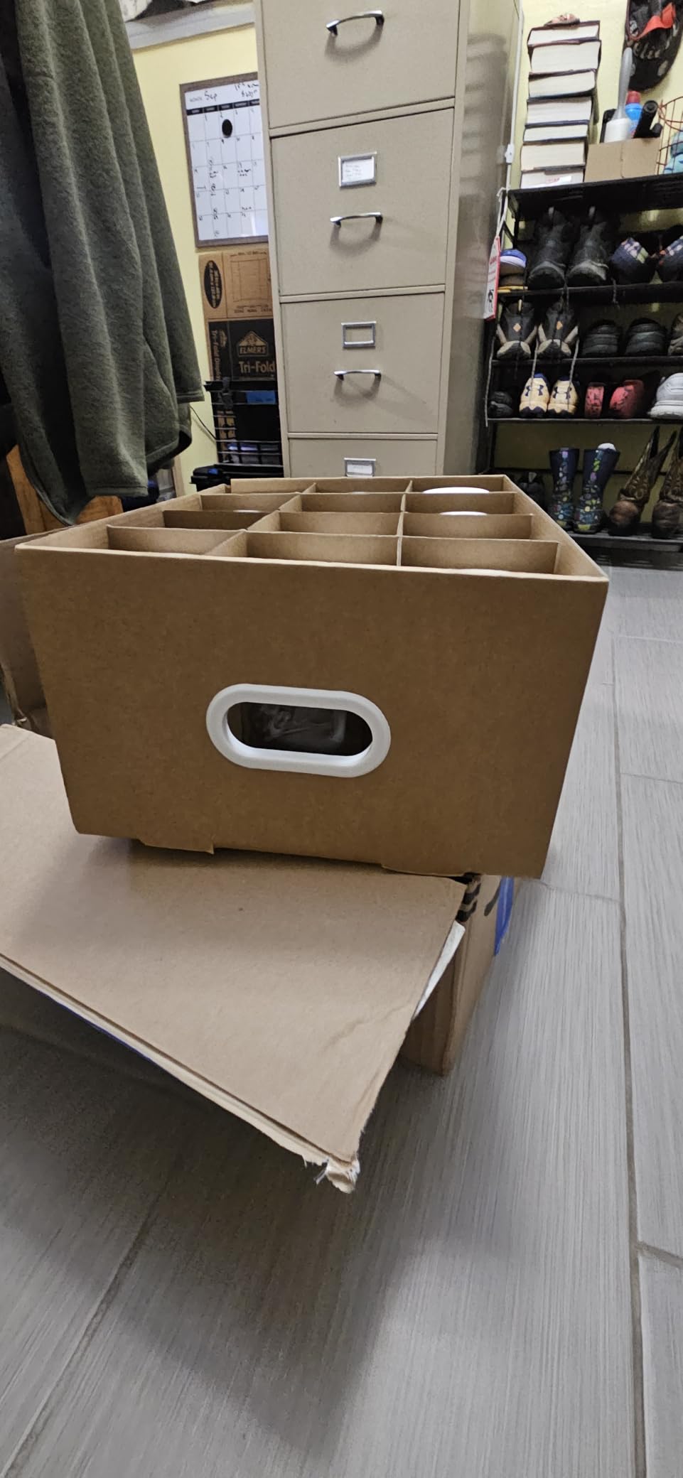 32oz Mason Jar Storage Box with Handles, 5PCS Canning Jar Cardboard Storage customer photo 1