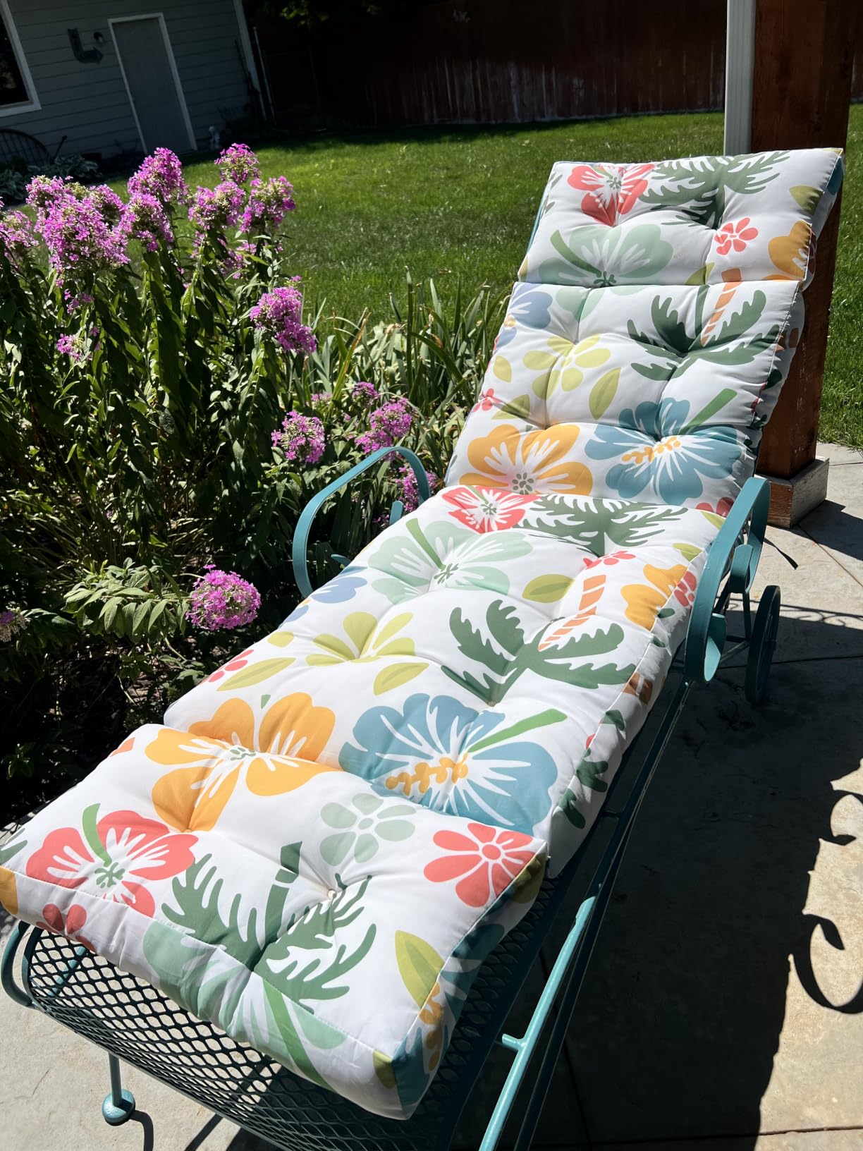 Outdoor Chaise Lounge Chair Cushions Set of 2 Waterproof 75.1x22.8x4.7