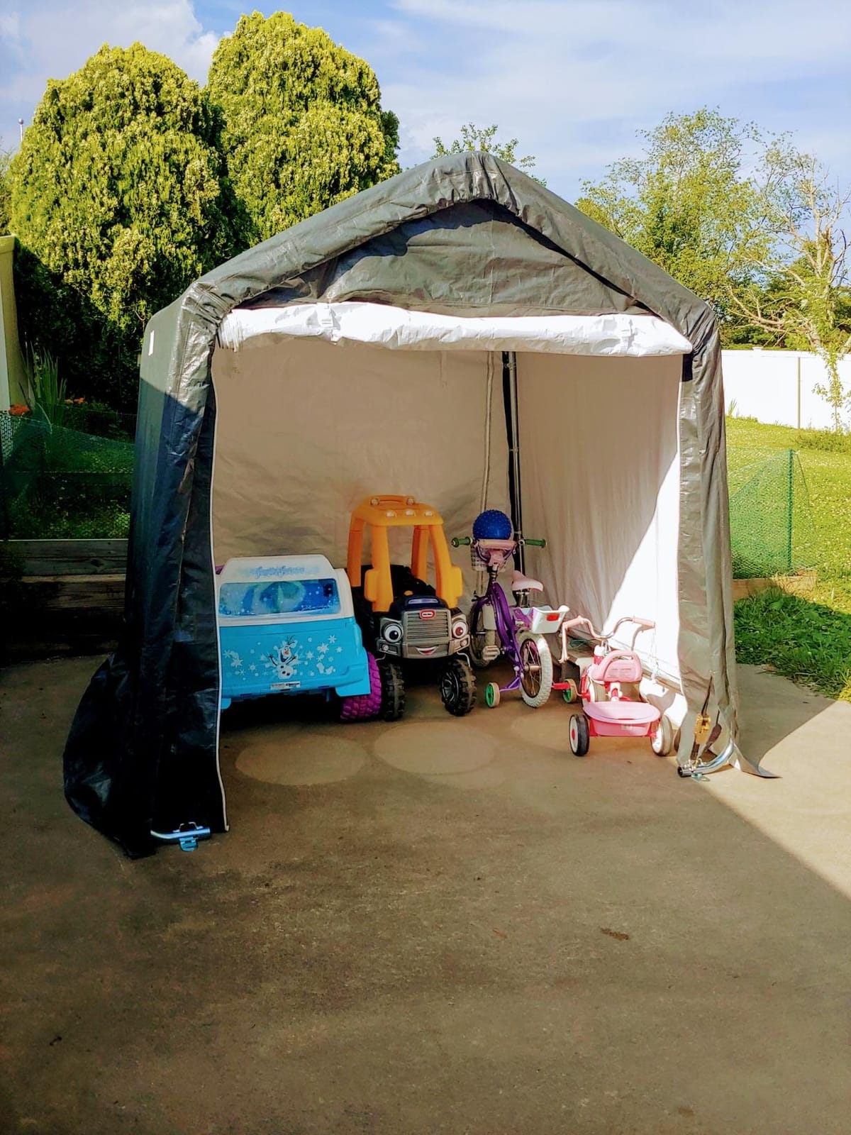 Quictent 8x10FT Carport Shelter Storage Shed with Roll-Up Door&Vents customer photo 1