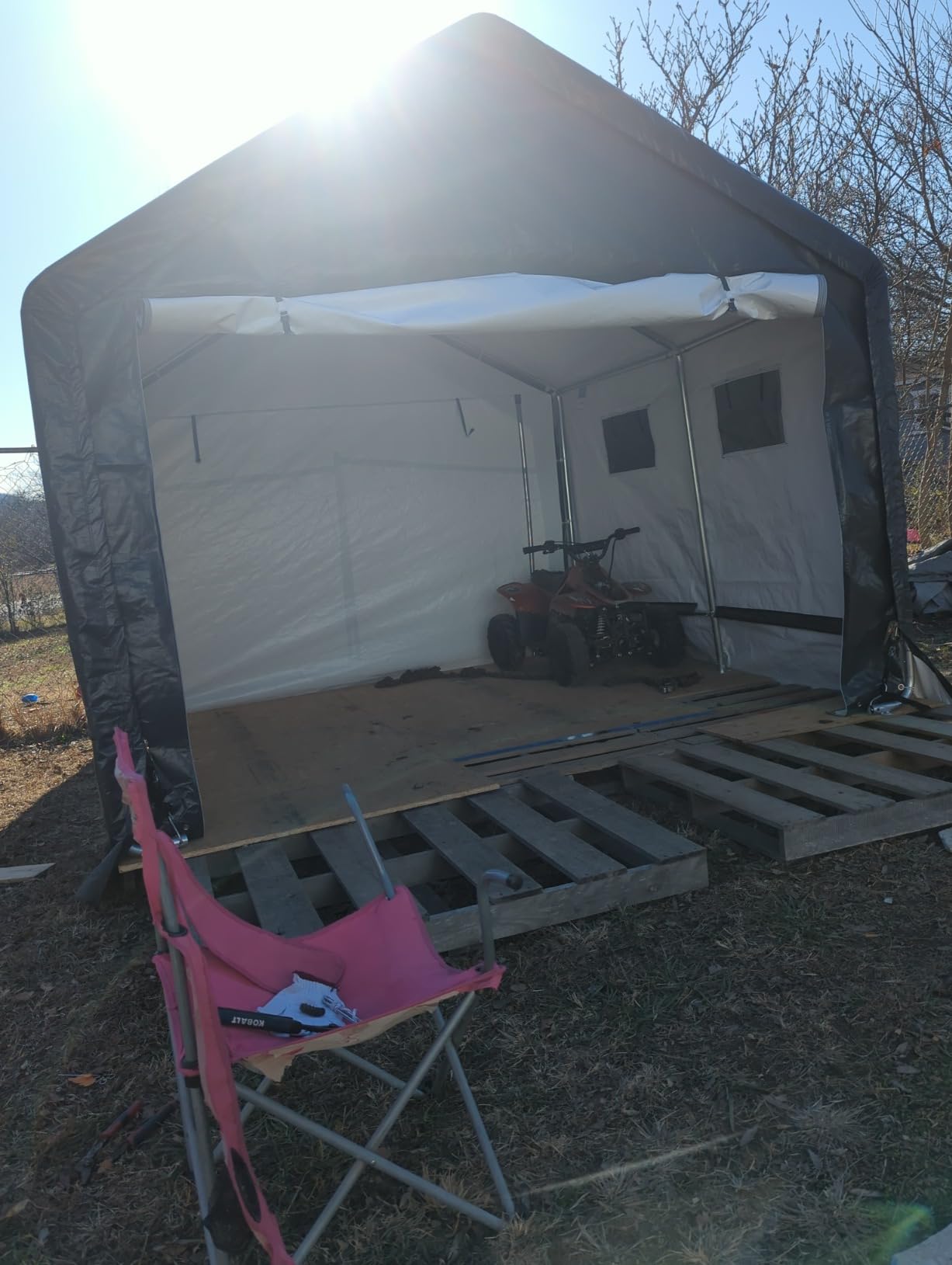 Quictent 10x15FT Carport Storage Shelter Large Shed with Roll-Up Door&Vents customer photo 2