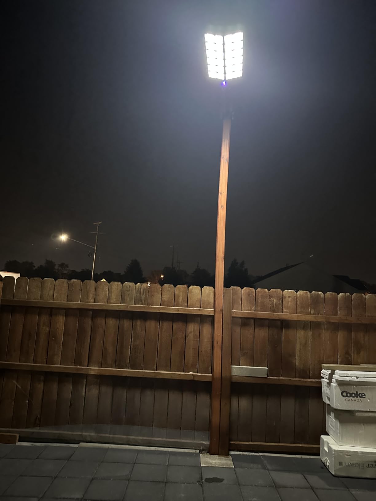 2-Pack Solar Street Light - 9000W Solar Street Lights Outdoor 300000LM, 7000K Commercial Parking Lot Light, Flood Outdoor Lights IP67 Waterproof with Motion Sensor, 3-Year Warranty customer photo 2