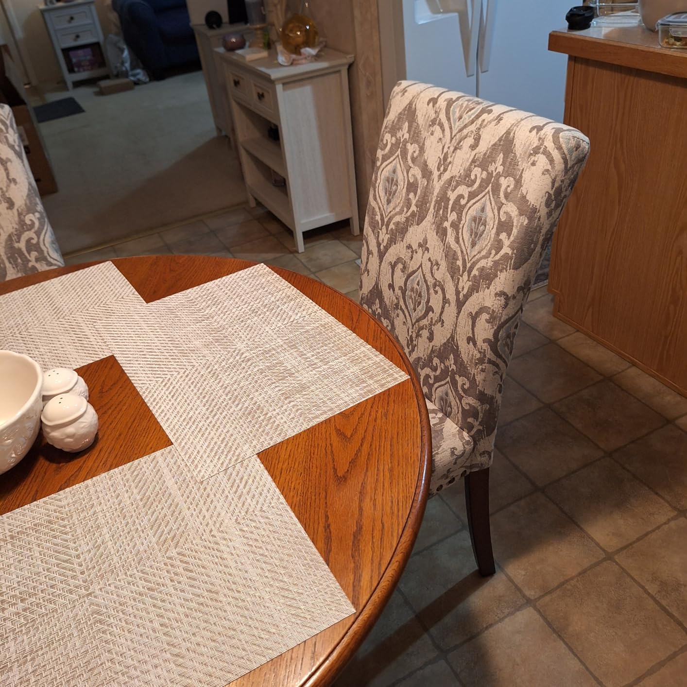 COLAMY Upholstered Dining Chairs Set of 4, Beige customer photo 1