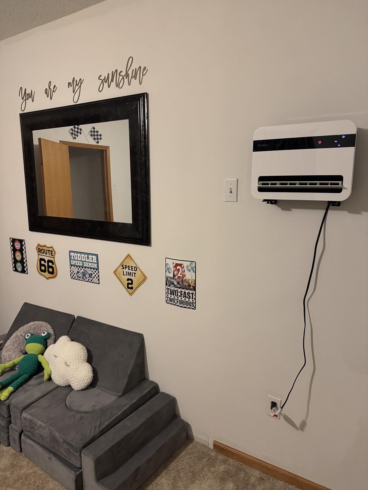 GiveBest Smart Wall Mounted Heater for Indoor Use with Remote Control/APP | 1500W Wall-Mounted Space Heater, Thermostat, ECO Mode, 120° Oscillation, Silent Fast Heating, Alexa for Home Office Garage customer photo 1