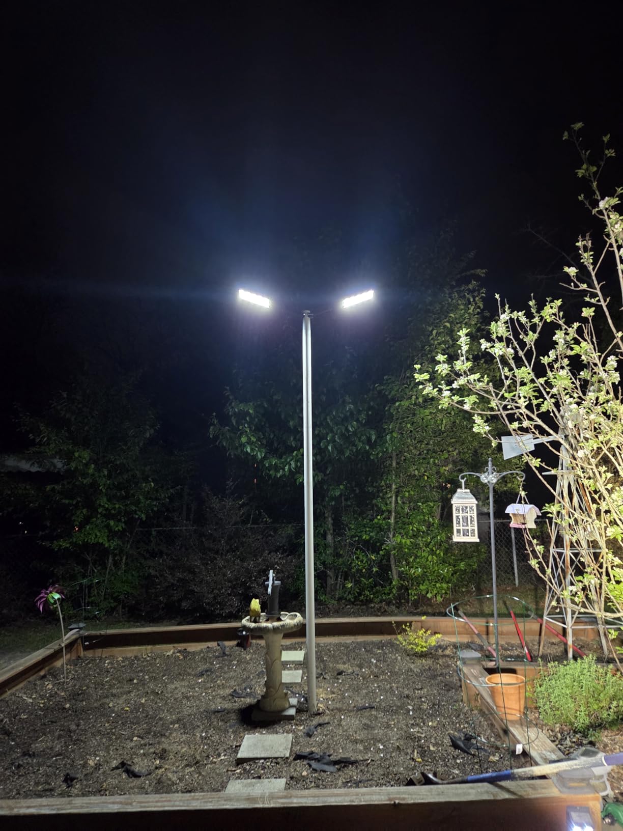 2 Pack Solar Street Lights Outdoor Waterproof, 100000LM Solar Powered Parking Lot Lights Large Street Light Dusk to Dawn with Motion Sensor, LED Flood Light Wide Angle Lamp for Patio and Parkling Lot customer photo 2