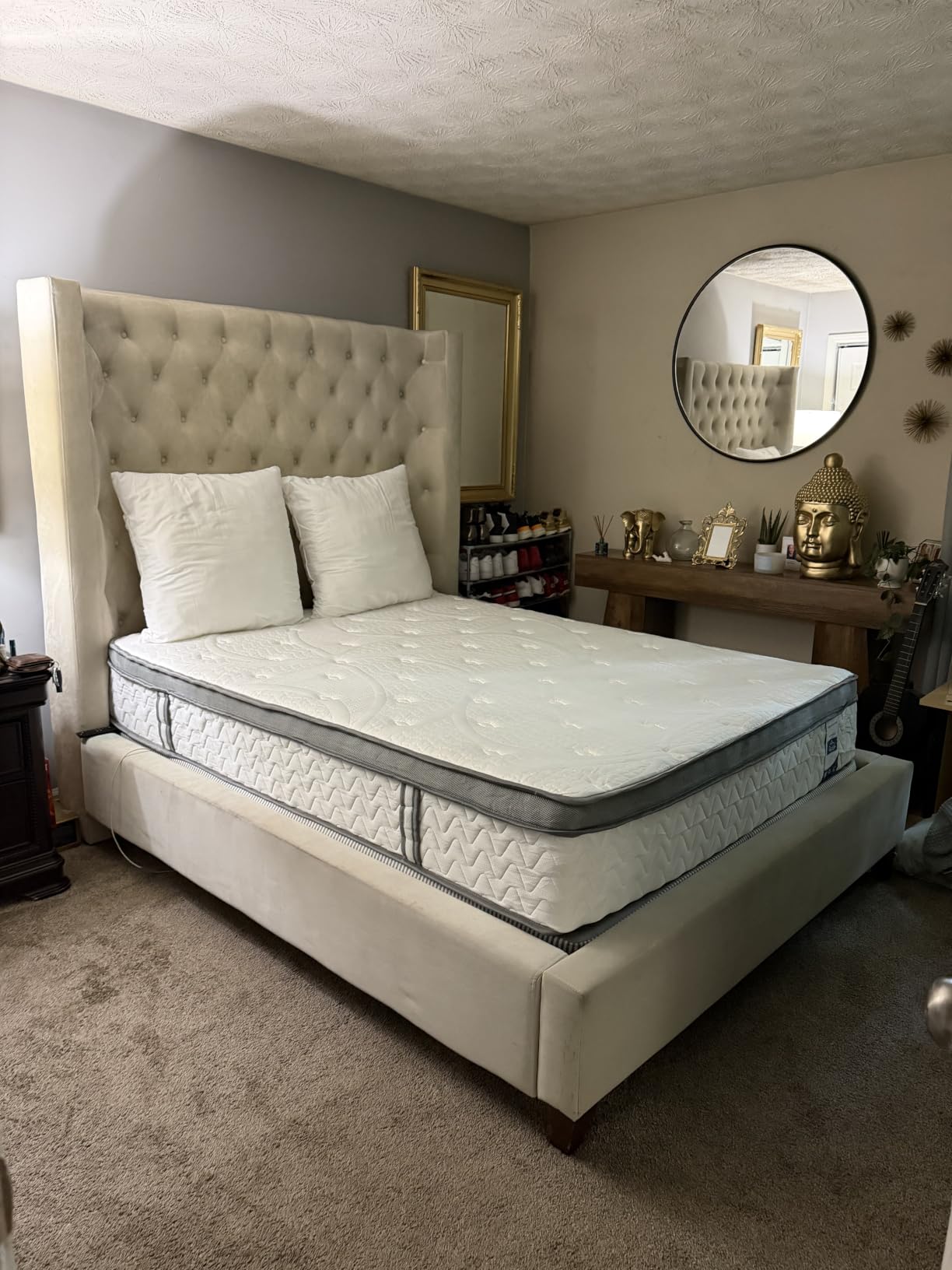 SLEEP100 Firm Queen Mattress 14 Inches - Luxury Cooling Hybrid Bed Mattress in a Box with Lumbar & Shoulder Support, Hotel Collection for Pain Relief - Fiberglass Free - 365 Night Trial customer photo 2