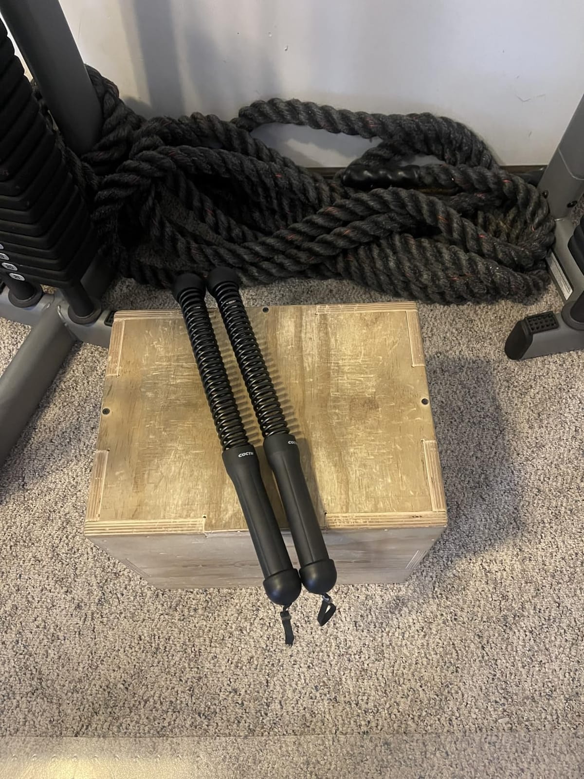 Cordless Battle Rope for Home Gym, Heavy Duty Portable with Poster | Weighted Ropeless Battle Rope for Strength Building, Cardio Fitness, HIIT, Forearm Exercise. Arm Trainer Workout Equipment. customer photo 2
