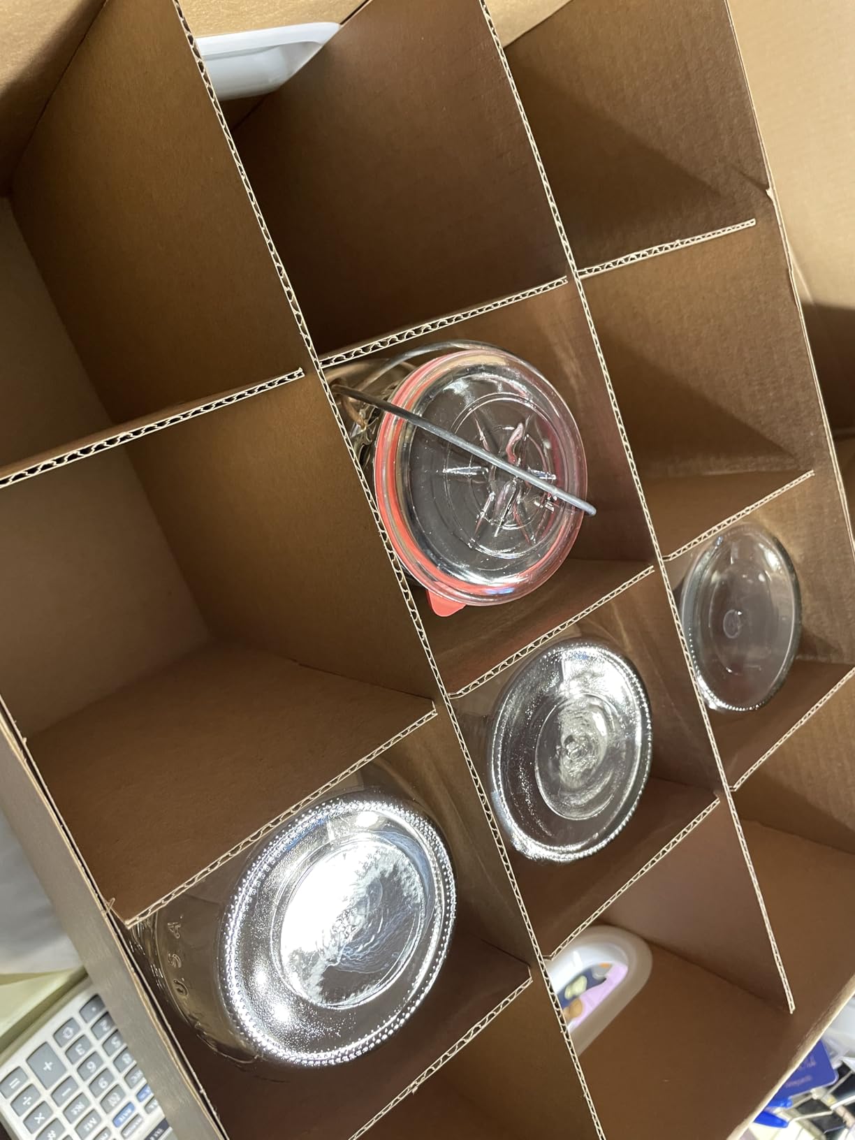 6 Pcs 16 oz Cardboard Mason Jar Storage Box 16.8 x 12.4 x 6 Inch customer photo 1
