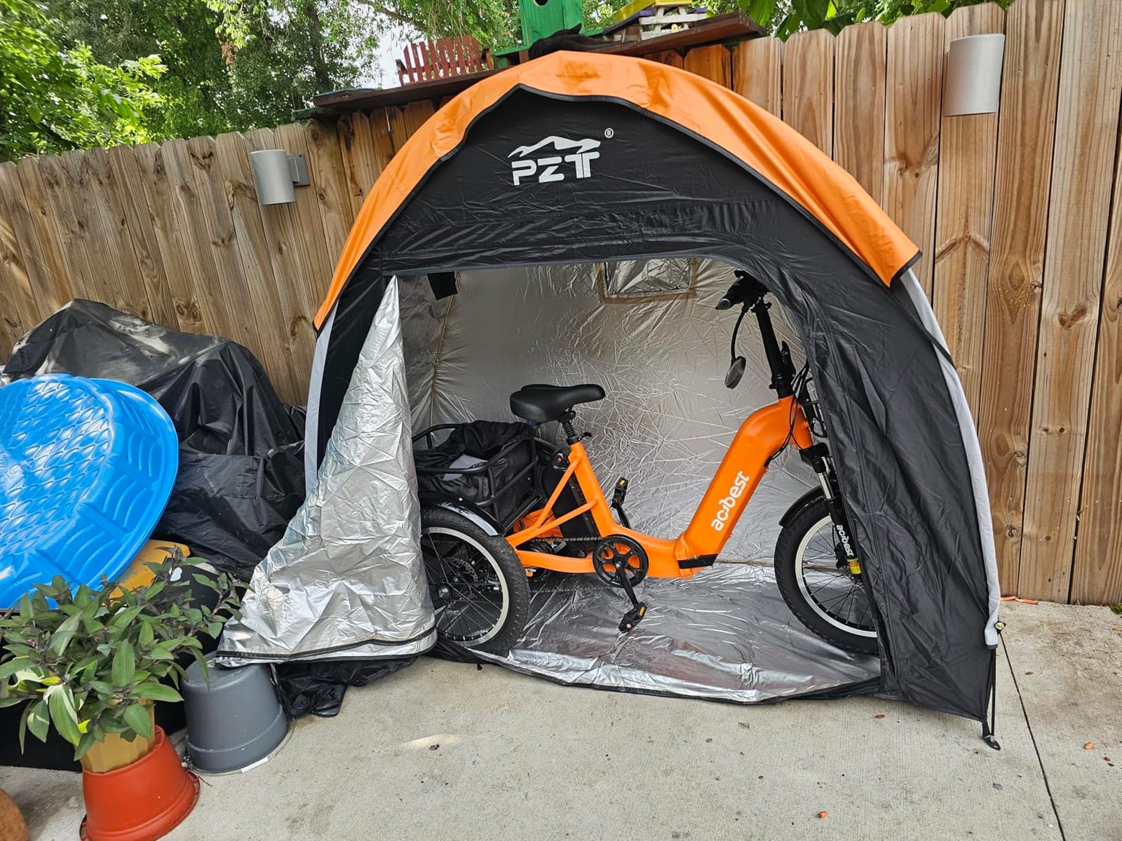 Upgraded Bike Tent with Rain Cover, Outdoor Storage Shed for 2-3 Bikes customer photo 1